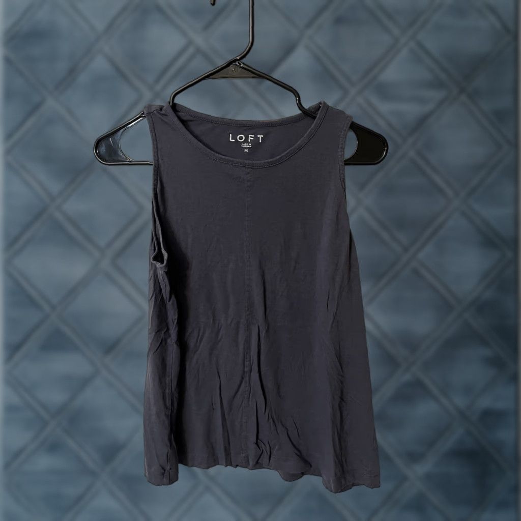 Ann Taylor Vintage Ann Taylor Loft Women's Tank Top M Blue Sleeveless Knit Blouse Sparkle Sequin Loose Fit Size M / US 6-8 / IT 42-44 - 1 Thumbnail