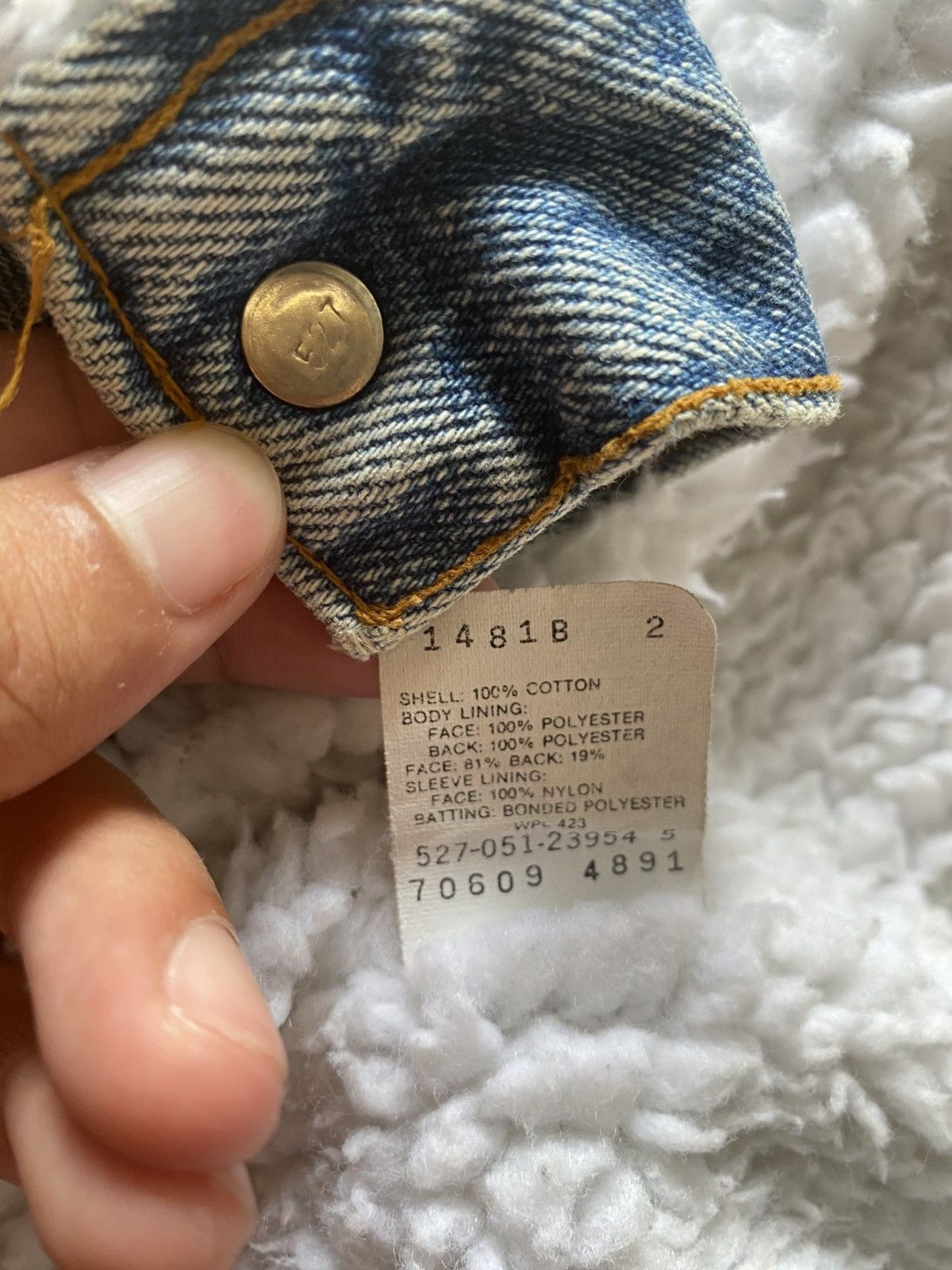 Levi's Vintage Clothing 1991 Vintage Levi’s track Jacket sherpa lined Size US M / EU 48-50 / 2 - 10 Thumbnail
