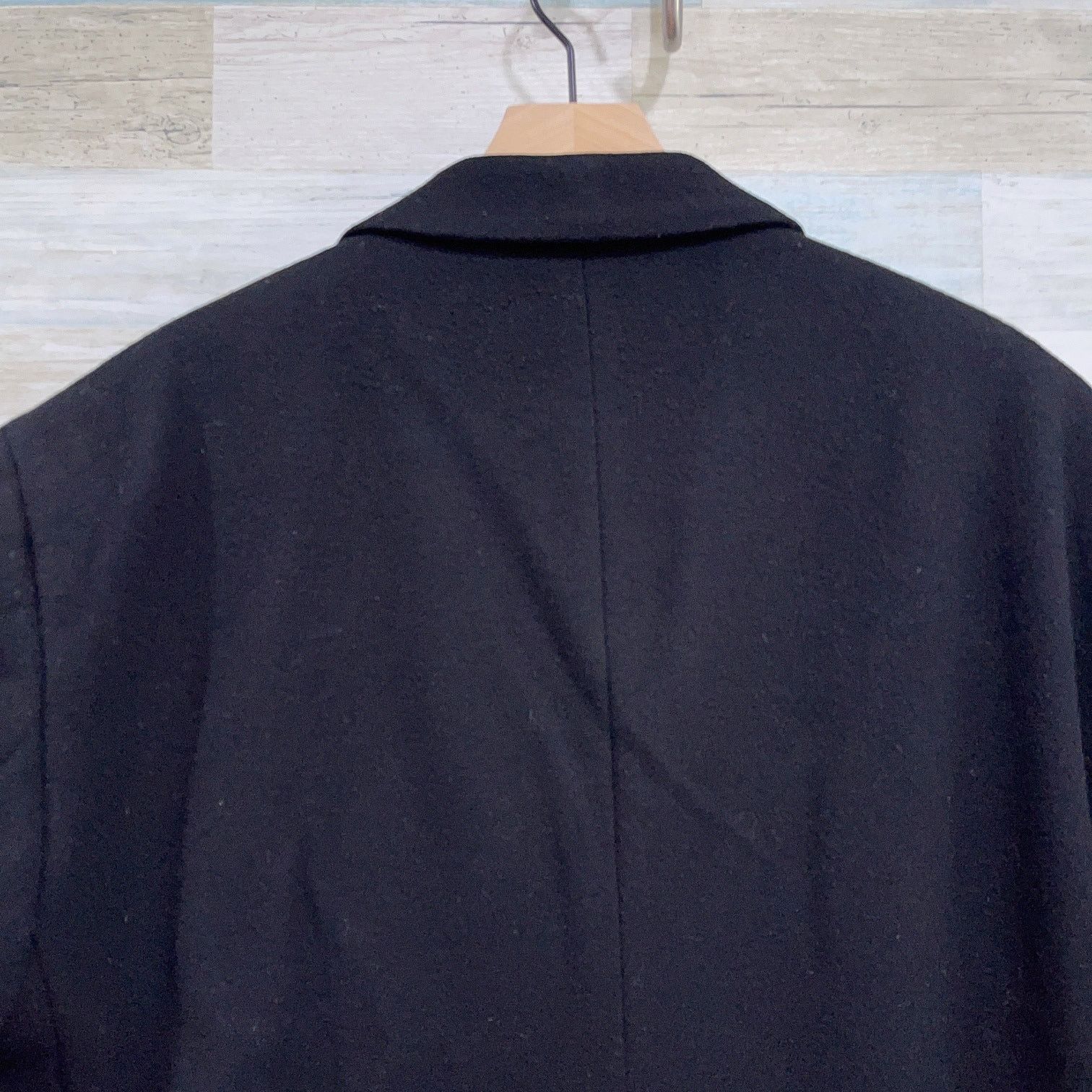 Jos. A. Bank Jos A Bank Wool Flannel Long Overcoat Black Mens 46R Size US XL / EU 56 / 4 - 5 Thumbnail