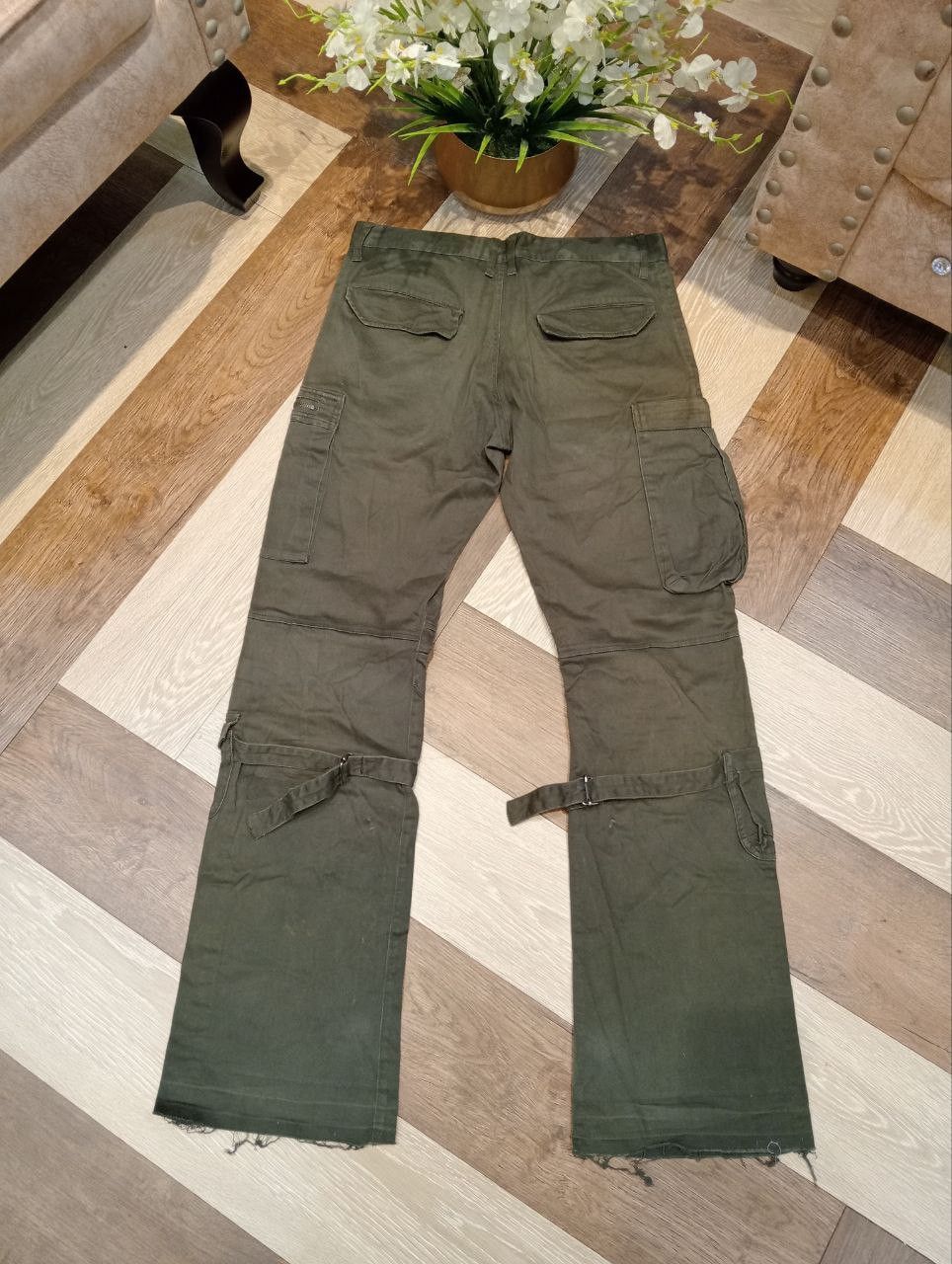 semanticdesign SEMANTICDESIGN JAPAN STRETCH MULTIPOCKET BANDAGE FLARED PANT Size US 31 - 11 Thumbnail