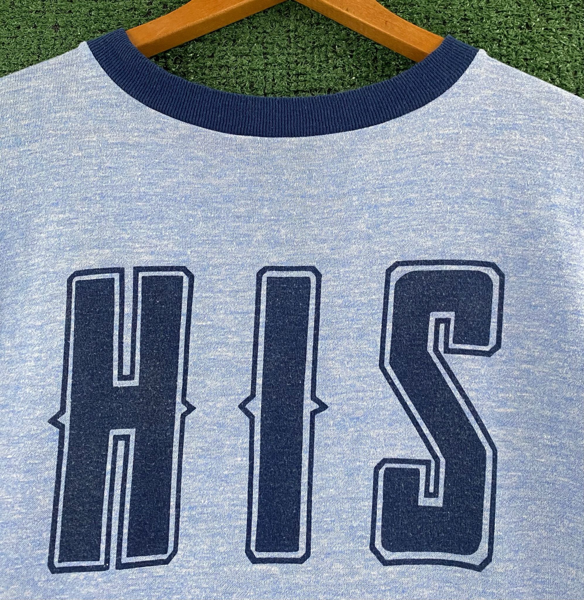 Vintage 80’s HIS Single Stitch Tri-Blend Ringer T-Shirt Small Size US S / EU 44-46 / 1 - 2 Thumbnail