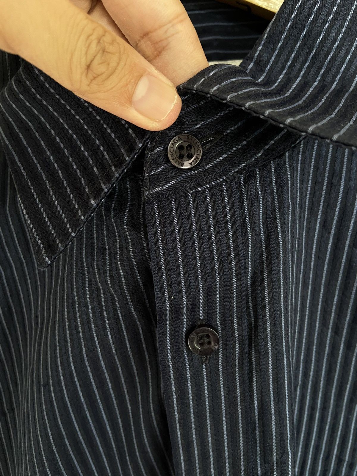 Balenciaga Vintage Balenciaga Button Ups Shirt Striped Size US L / EU 52-54 / 3 - 6 Thumbnail