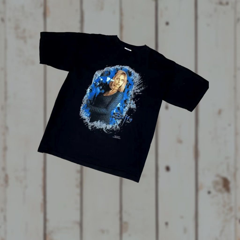 Vintage VINTAGE Buffy The Vampire Slayer T-Shirt Men XL Black Movie Graphic Print 1998 Summer Casual Mens XL Black Size US XL / EU 56 / 4 - 1 Thumbnail