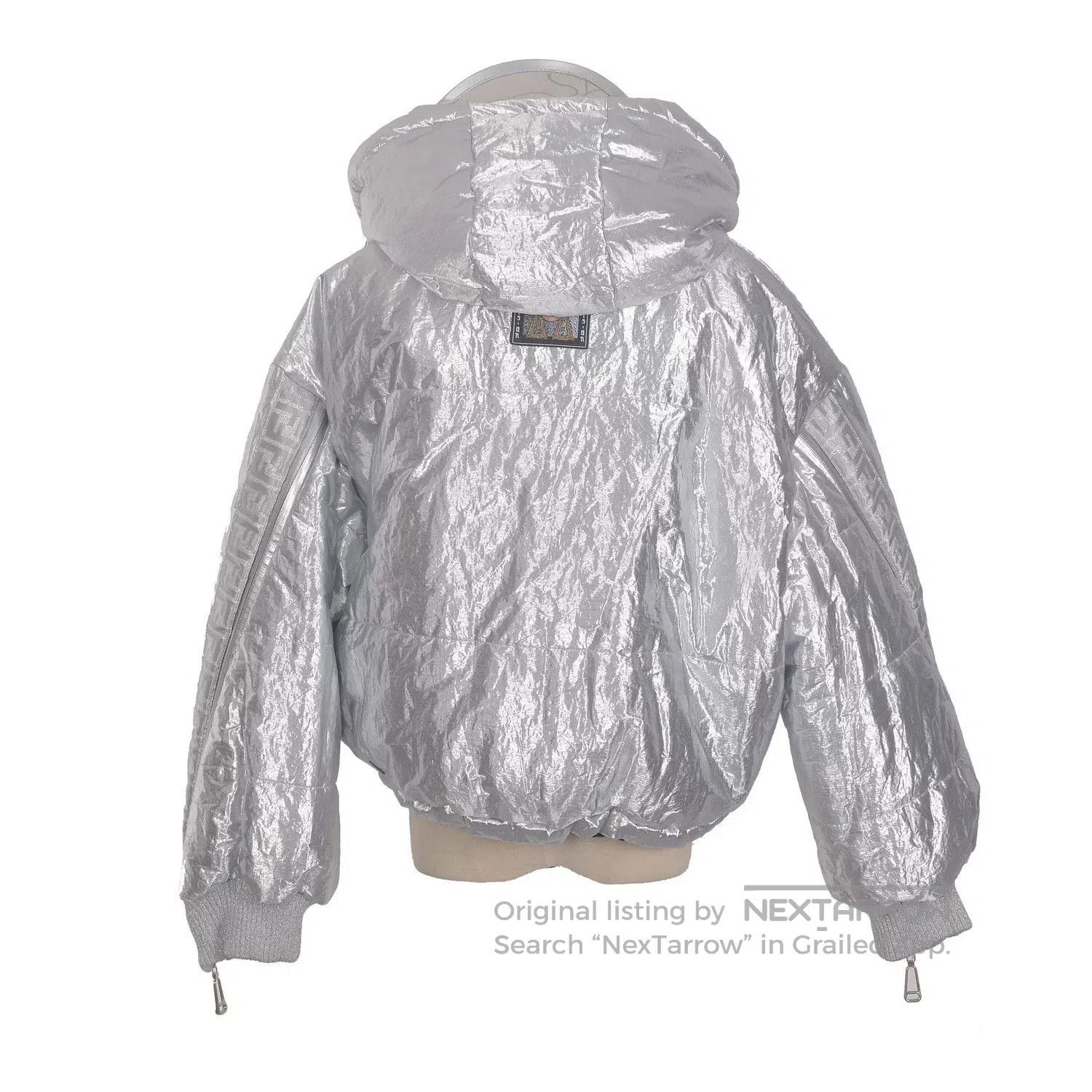 Fendi fendi silver down jacket with unique design. Size US M / EU 48-50 / 2 - 6 Thumbnail