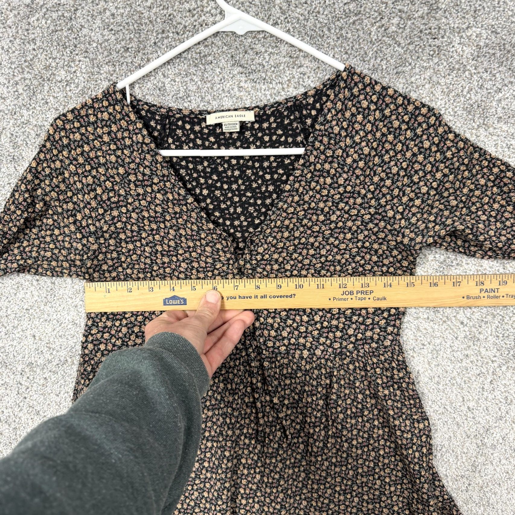 American Eagle Outfitters VINTAGE? No. American Eagle Dress XS Floral Ruffle Lined Boho Cottagecore Coquette Grunge Size XS / US 0-2 / IT 36-38 - 3 Thumbnail