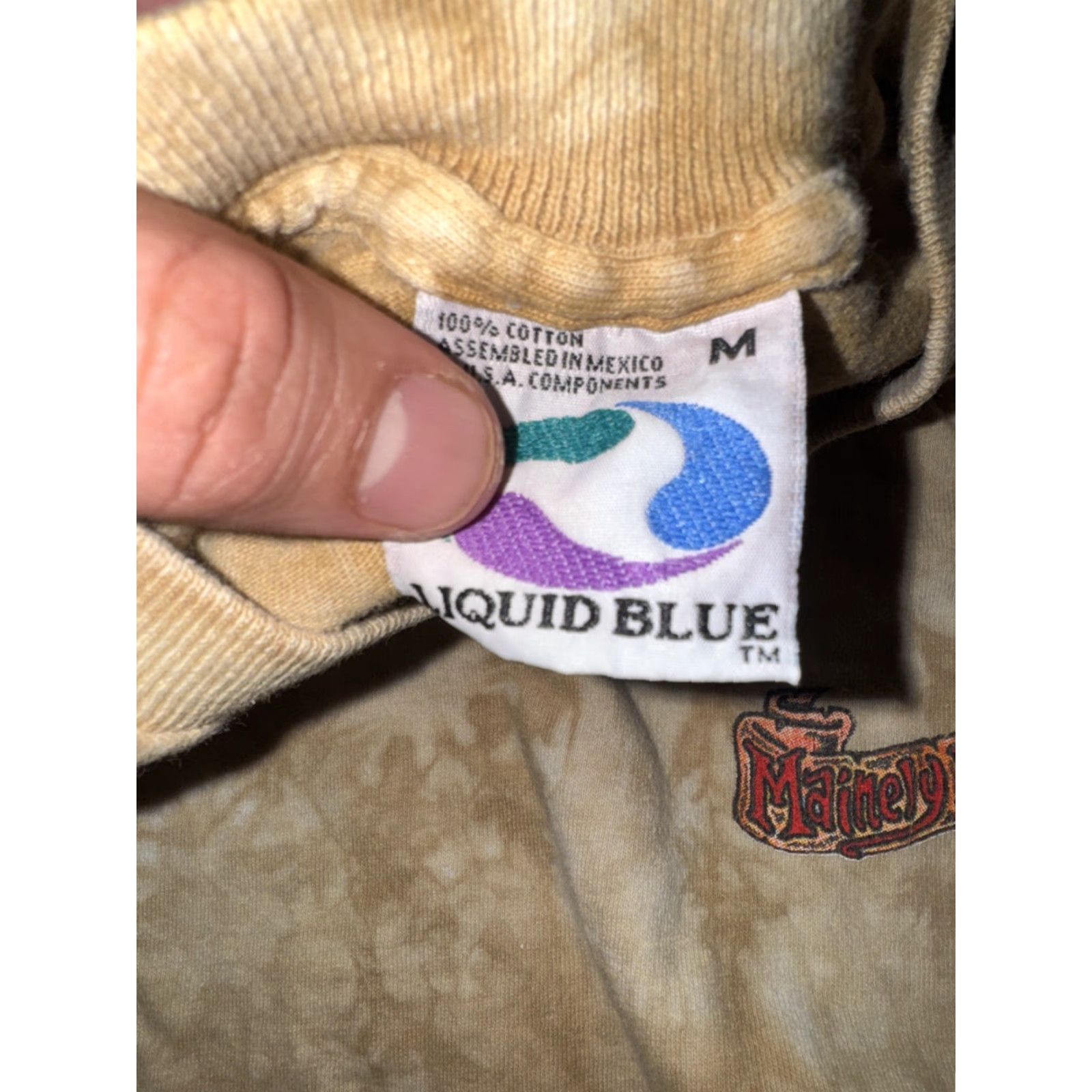 Liquid Blue VINTAGE Liquid Blue T-Shirt Graphic Print Tie Dye Nature Scene 90s Brown Medium Mens Size US M / EU 48-50 / 2 - 7 Thumbnail
