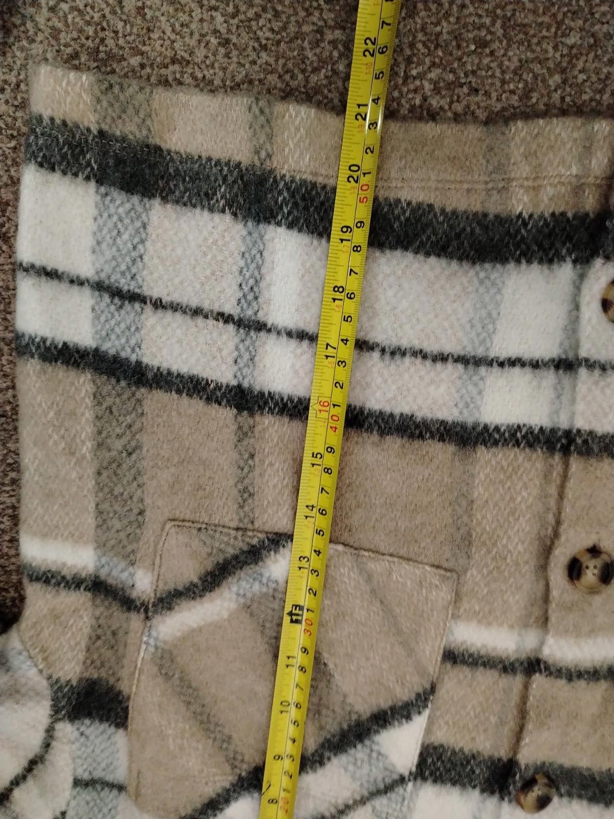 George Women's Check Shacket Size 8-10 Small Beige Plaid Cropped Size M / US 6-8 / IT 42-44 - 9 Thumbnail