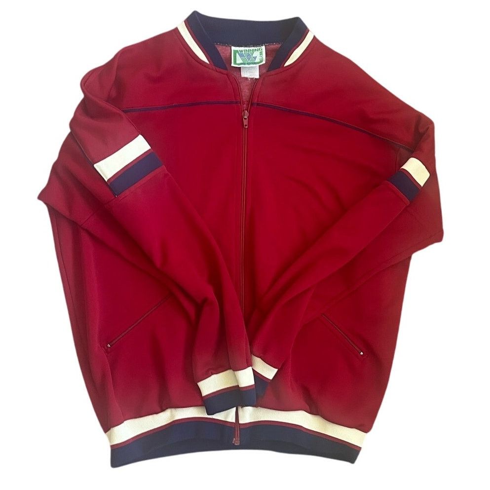 Vintage Vintage Winning Ways Zip-Up Track Jacket Red White Size L Size US L / EU 52-54 / 3 - 1 Thumbnail