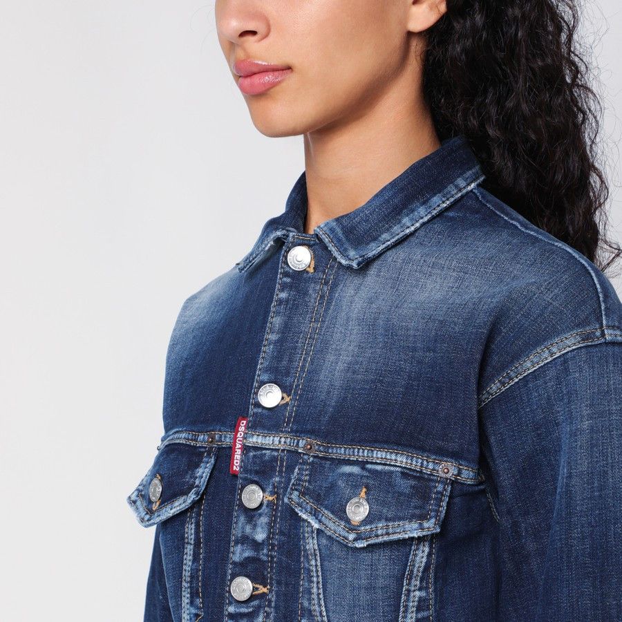 Dsquared2 o1d2blof0824 Denim Dress in Blue Size S / US 4 / IT 40 - 4 Thumbnail