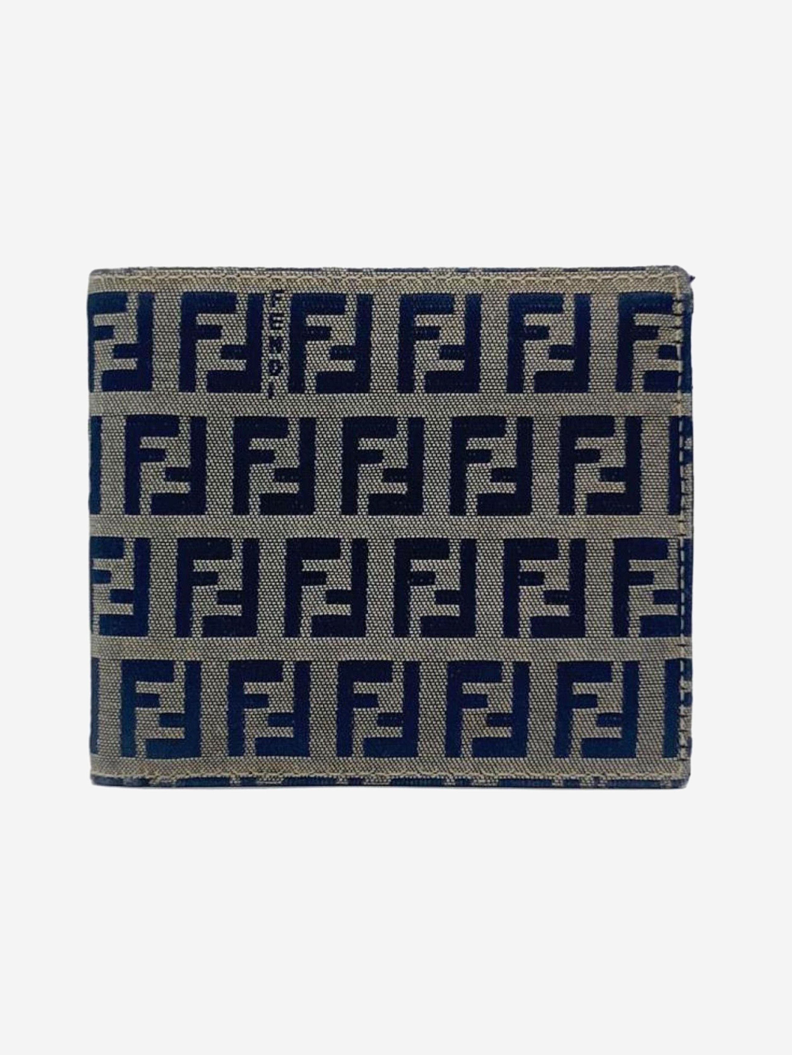 Fendi Blue Zuccino canvas wallet Size ONE SIZE - 1 Thumbnail