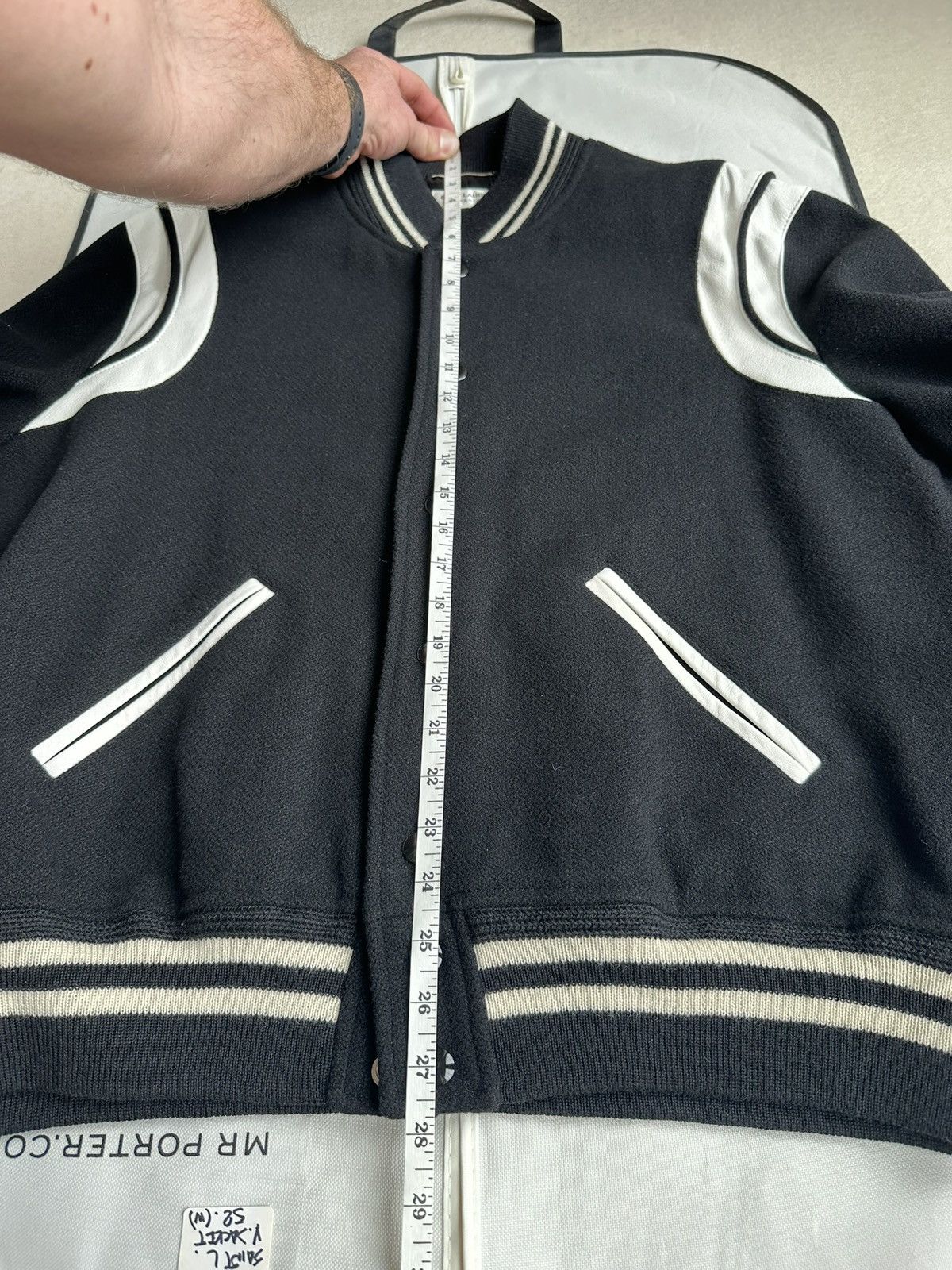 Saint Laurent Paris SS15 Saint Laurent classic black white teddy jacket 52 BNWT Size US L / EU 52-54 / 3 - 8 Thumbnail