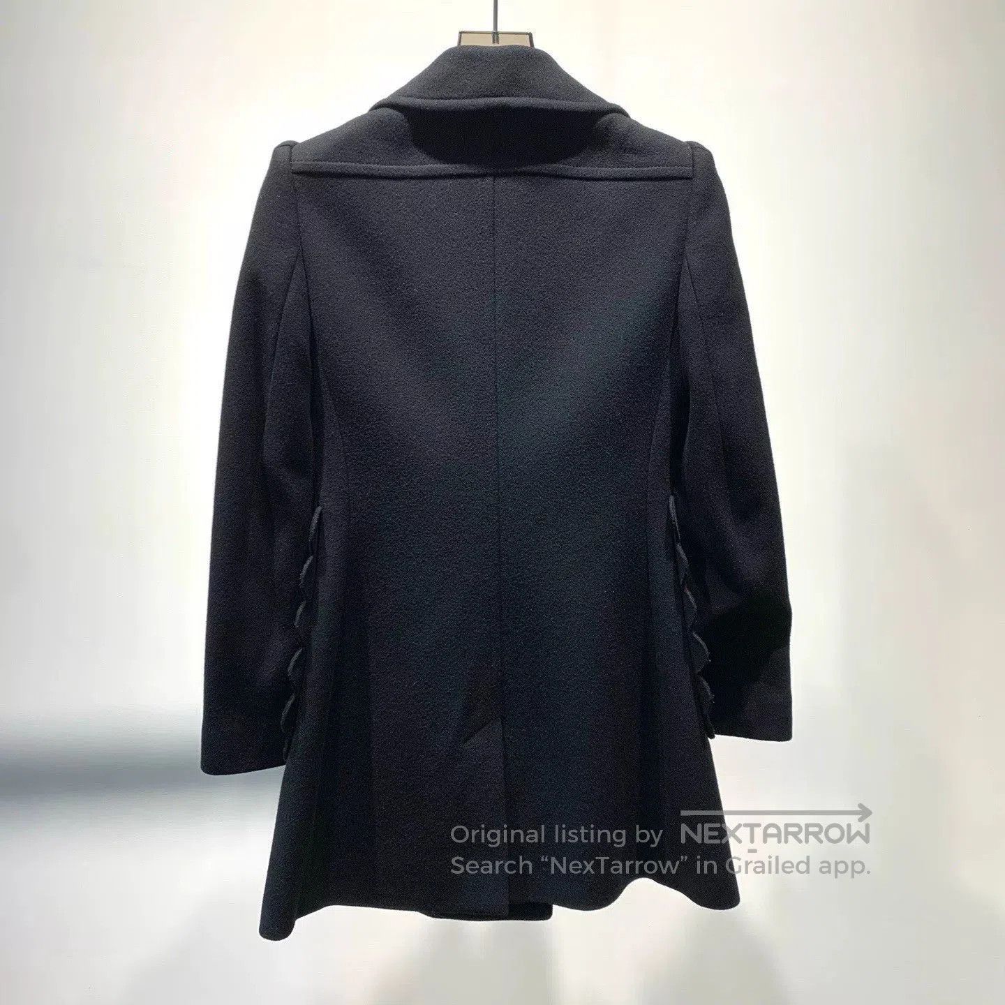 Valentino Valentino Black Wool Coat. Size S / US 4 / IT 40 - 7 Thumbnail