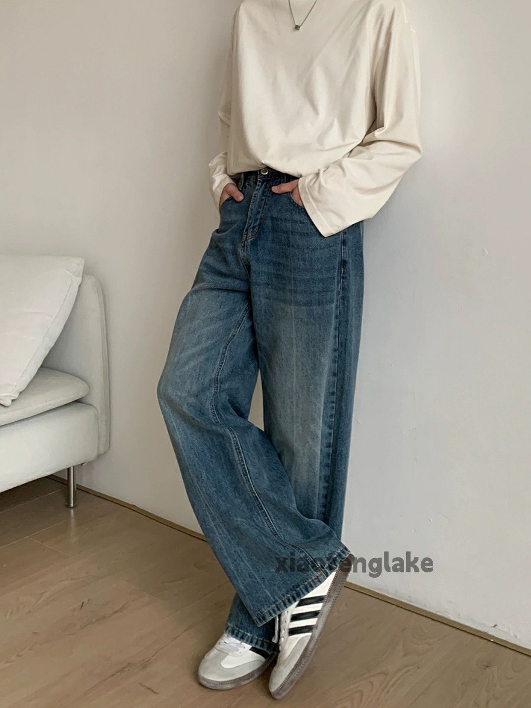 washed faded loose baggy y2k dance yuppie jeans