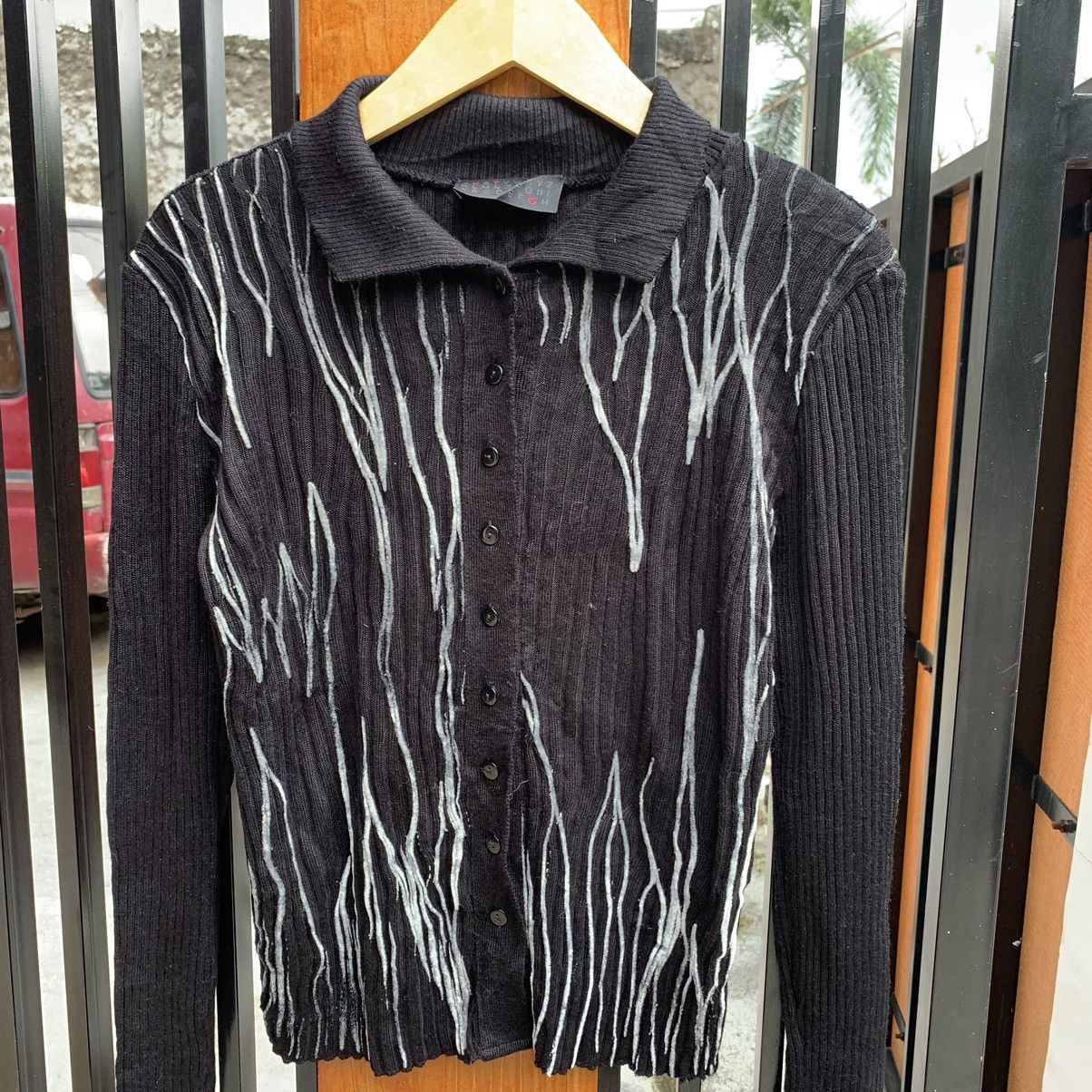 Japanese Brand × Pleats Please Issey Miyake Unknw- Cardigan Asymmeric Style Issey miyake pleats Please Size US M / EU 48-50 / 2 - 2 Thumbnail