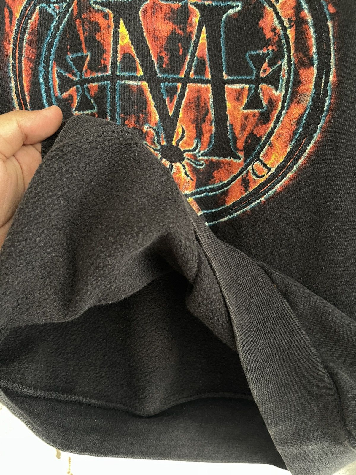 Band Tees Vintage Y2K Cradle of Filth Midian Promo Flame Sleeve Hoodie Size US M / EU 48-50 / 2 - 7 Thumbnail