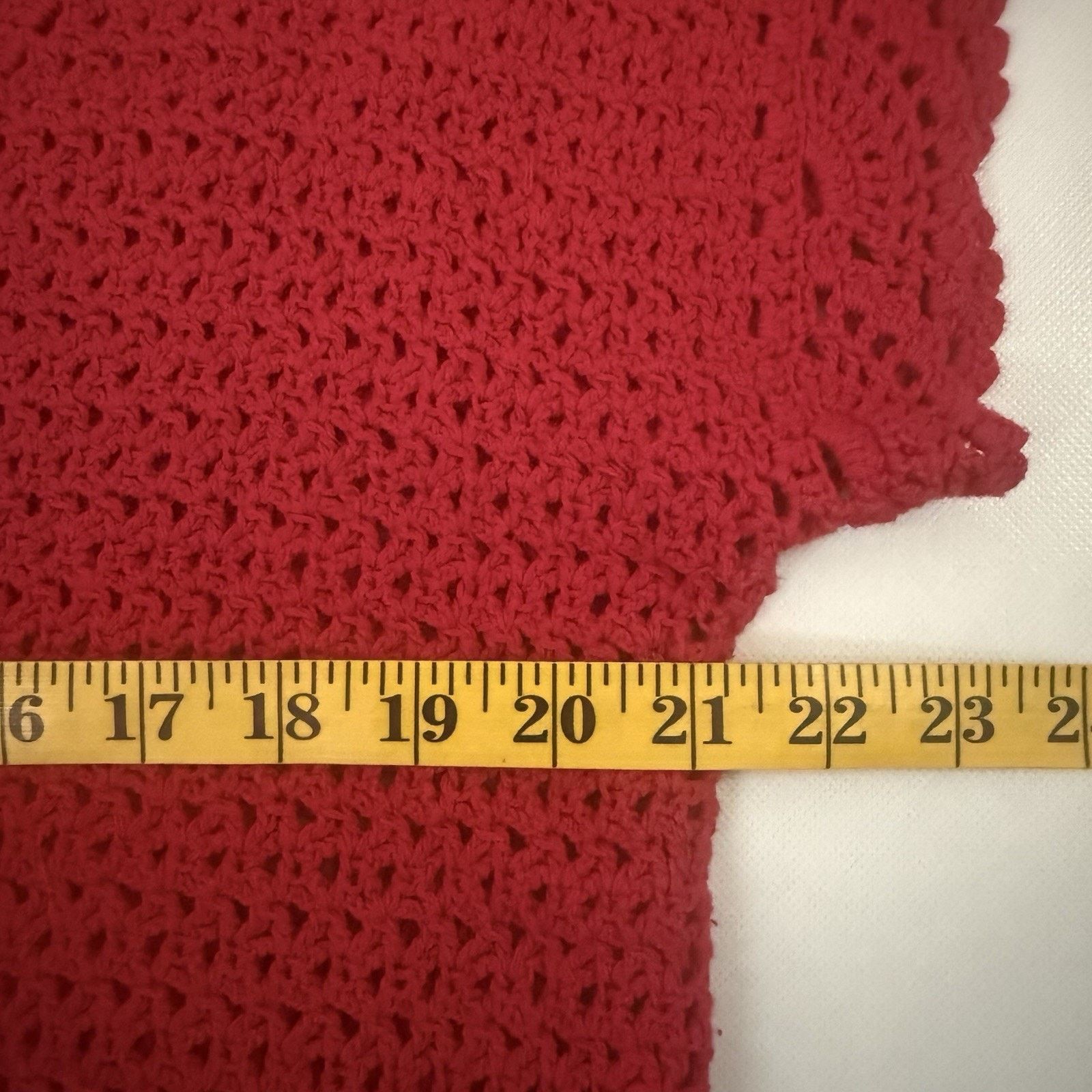 Other Cardigan Sweater Red Boho Crochet Cottagecore Doily Granny Size L / US 10 / IT 46 - 5 Thumbnail