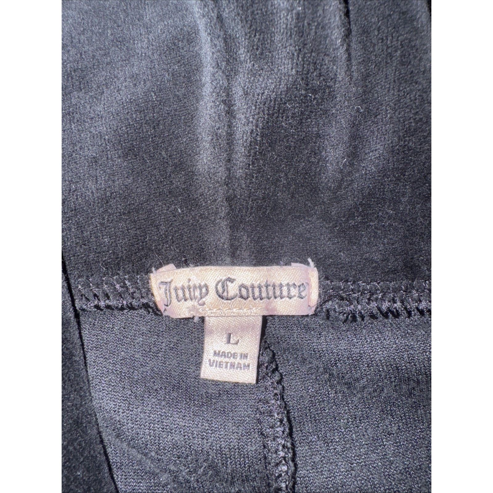Juicy Couture × Vintage Y2K Juicy Couture Velour Zip Up Hoodie Black L USA 21x22 Size L / US 10 / IT 46 - 4 Thumbnail