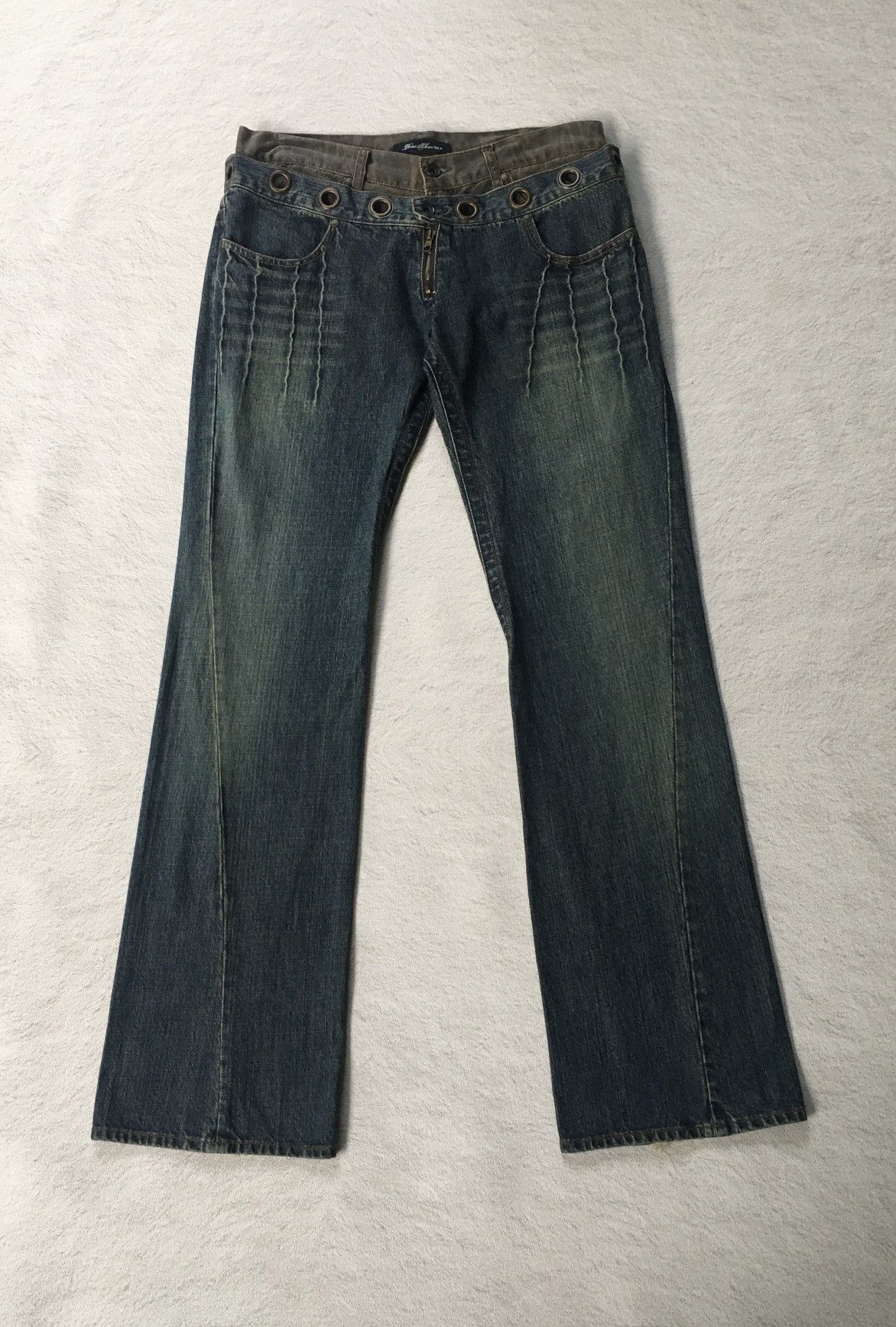 Flare Pants Double Zero Pants Size Root Three Double Waist Flare Pants