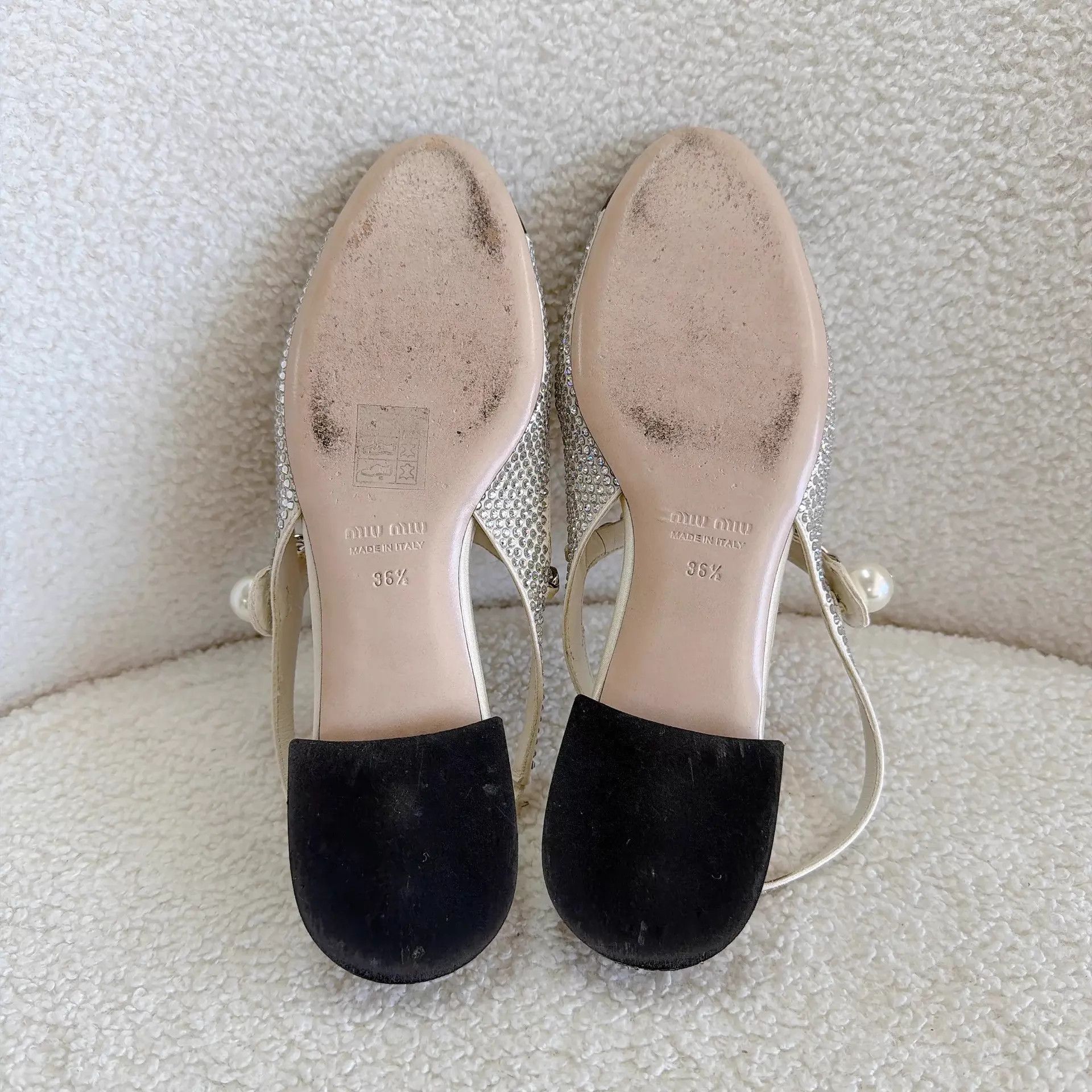 Miu Miu MIU MIU Crystal-Embellished Mary Jane Shoes 36.5 Size US 6 / IT 36 - 4 Thumbnail