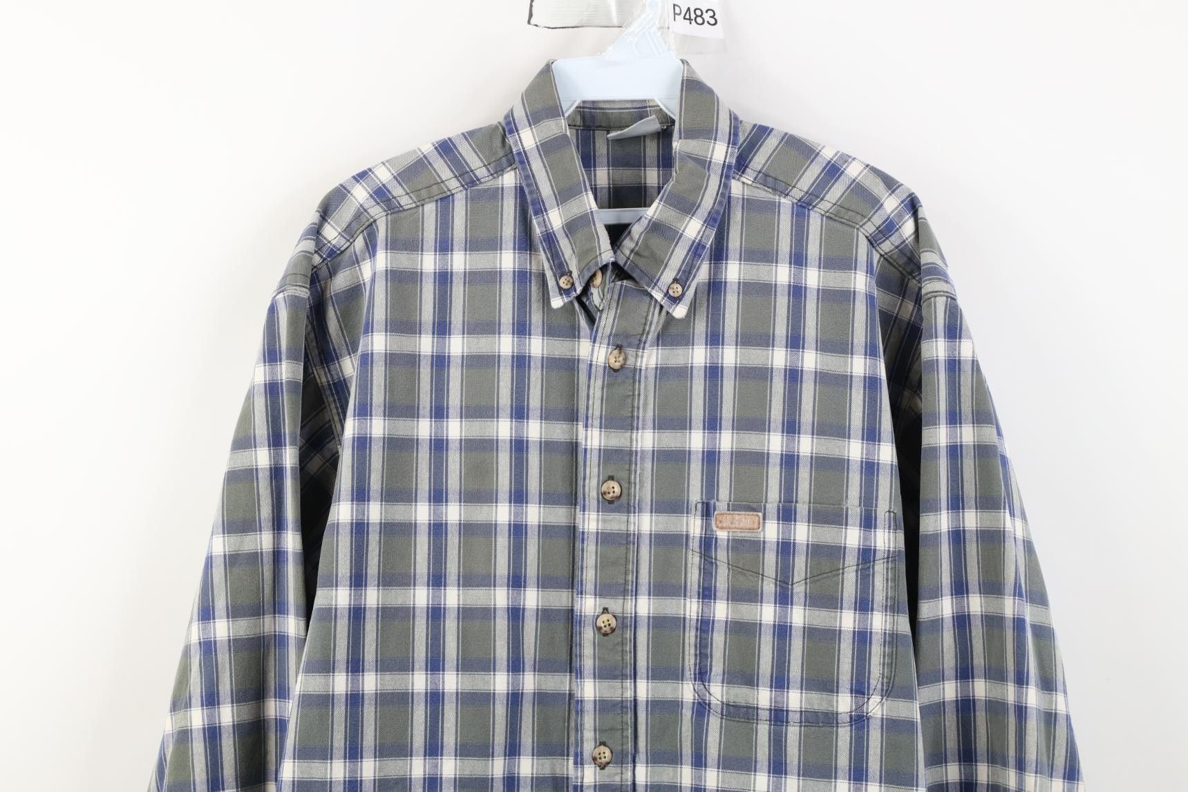 Carhartt Vintge 90s Carhartt Canvas Collared Button Down Shirt Plaid Size US XL / EU 56 / 4 - 2 Thumbnail