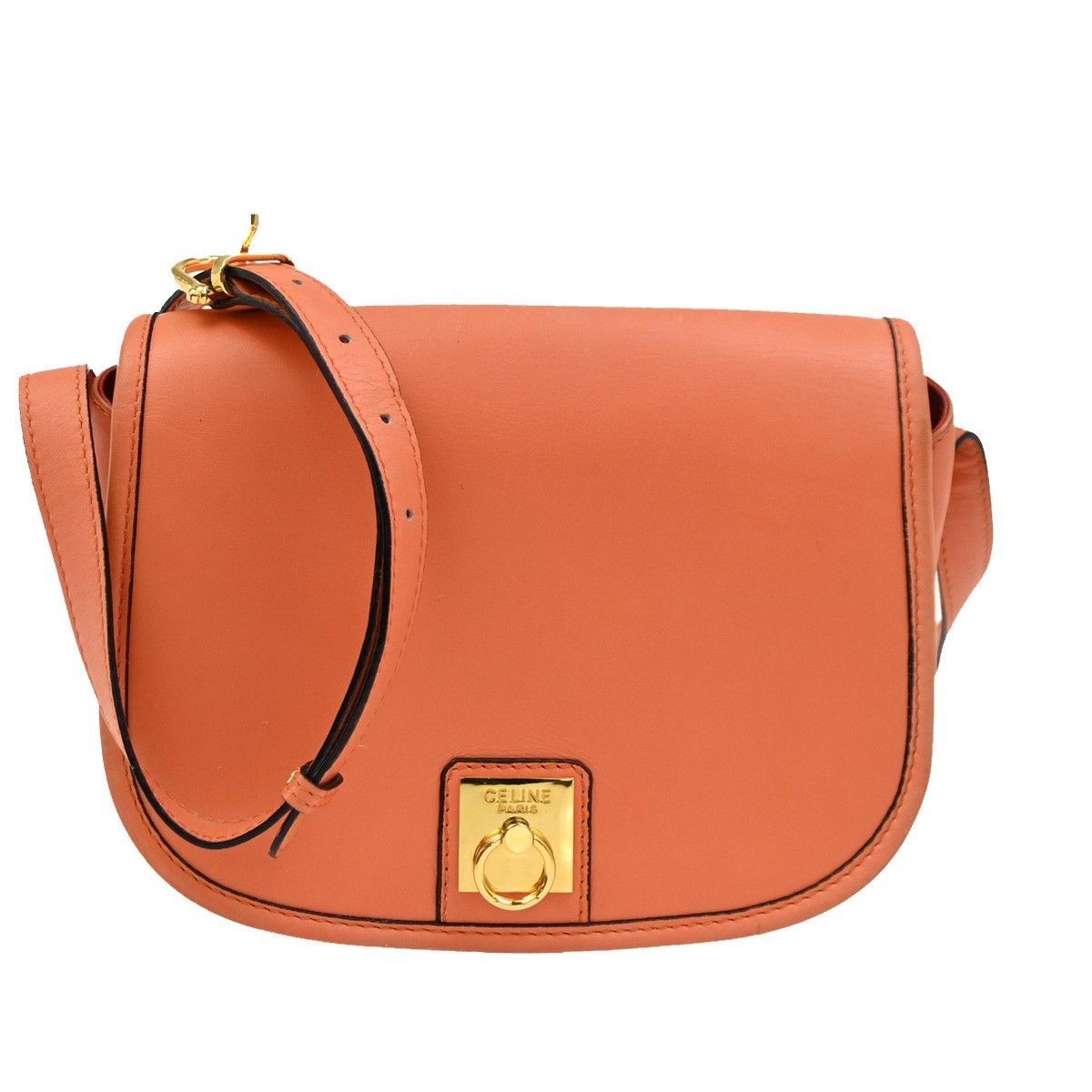 Celine Celine Vintage Flap Shoulder Bag Leather Size ONE SIZE - 1 Thumbnail