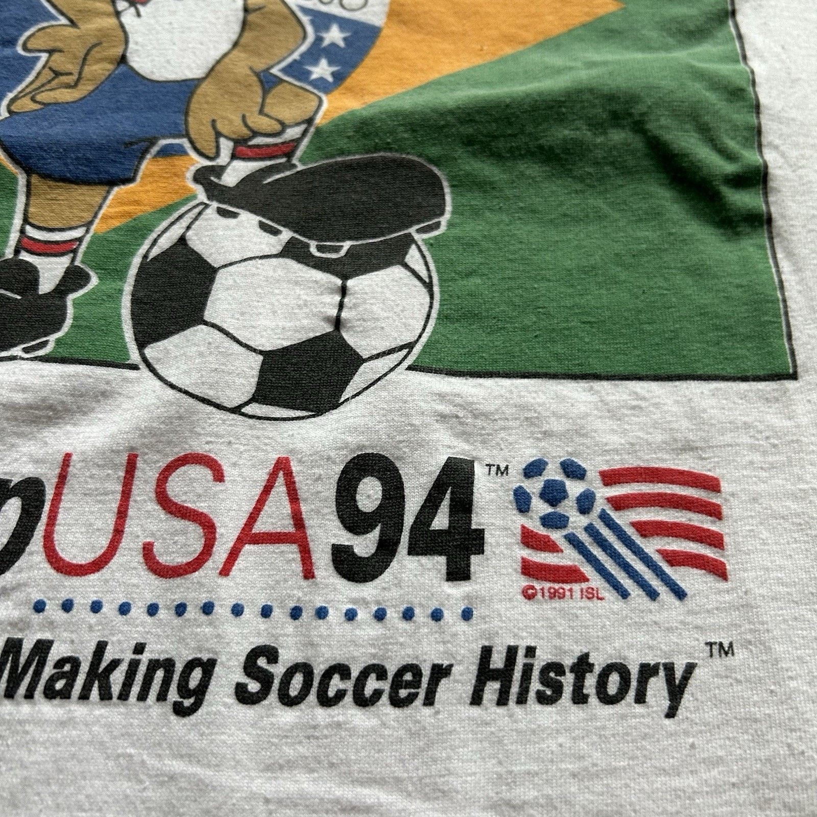 Vintage Vintage World Cup USA 94 T Shirt 90s Brazil Soccer Dog XXL Size US XXL / EU 58 / 5 - 4 Thumbnail