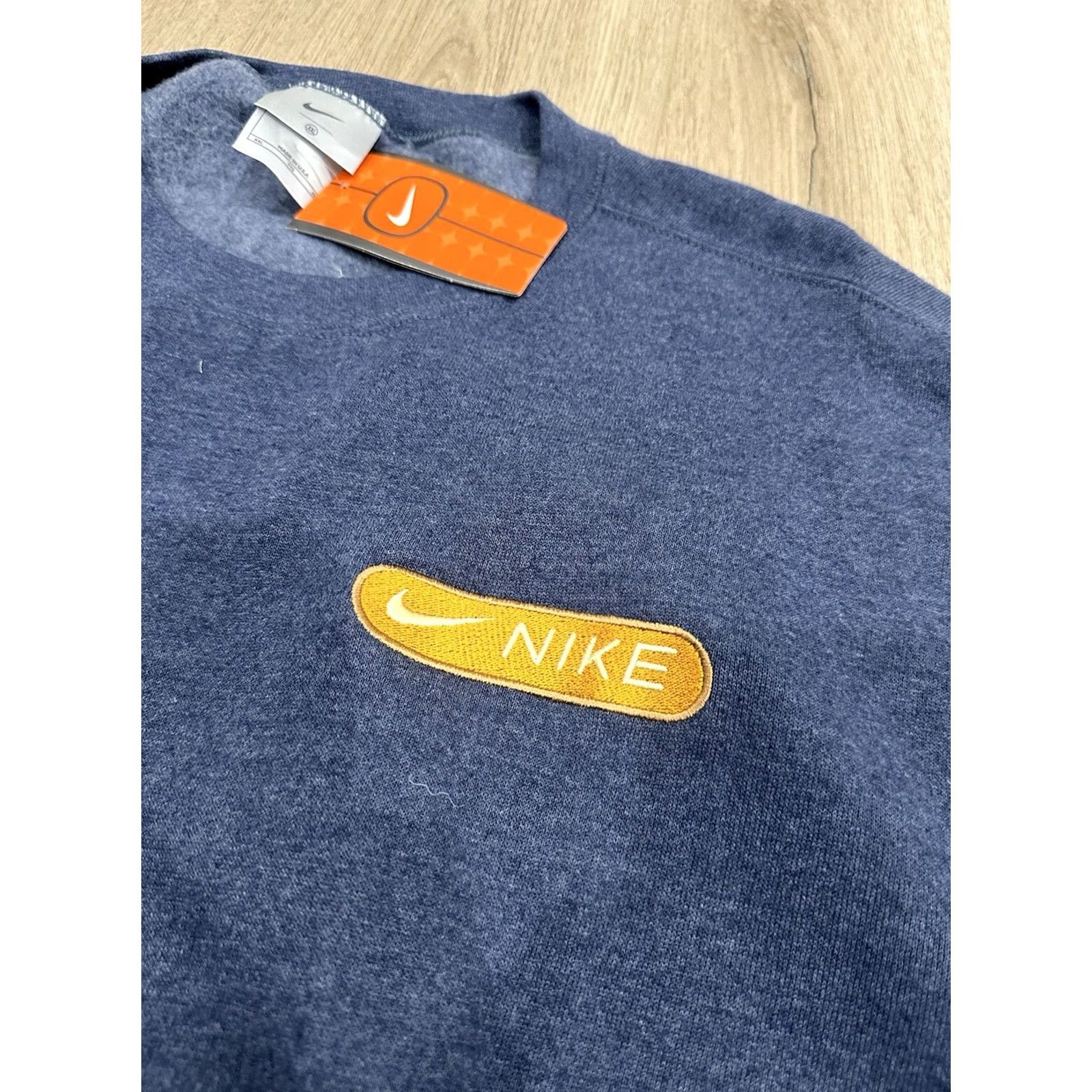 Nike VINTAGE Nike Crewneck Sweatshirt 2XL Navy Blue Long Sleeve Men’s 90s Made in USA Size US XXL / EU 58 / 5 - 5 Thumbnail