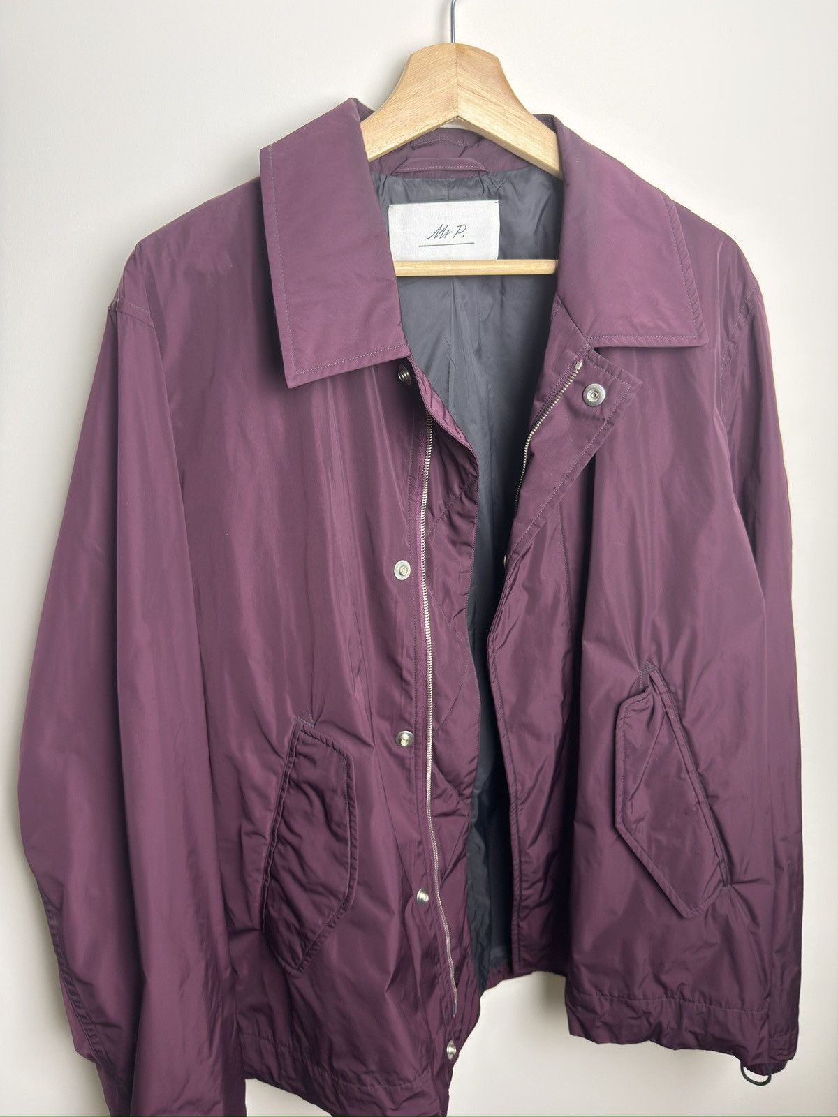 Mr. P Mr. Porter - Shell Blouson Jacket - XXL - Burgundy