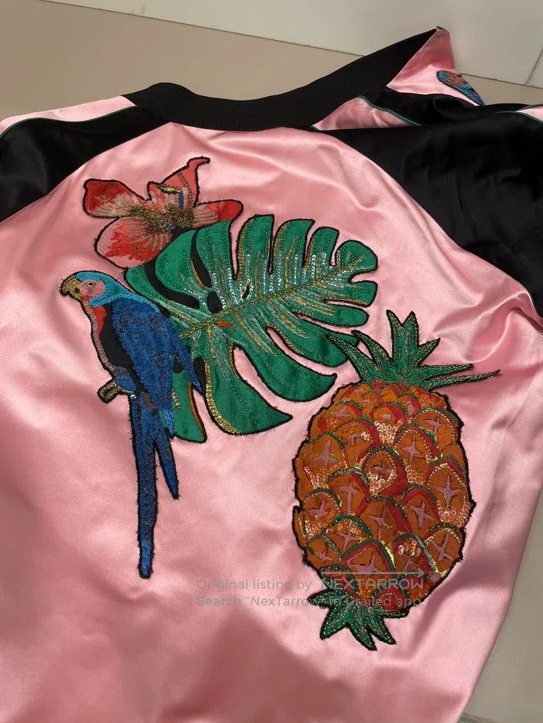 Valentino Valentino Aqua pink black embroidered mulberry silk jacket Size XL / US 12-14 / IT 48-50 - 9 Thumbnail