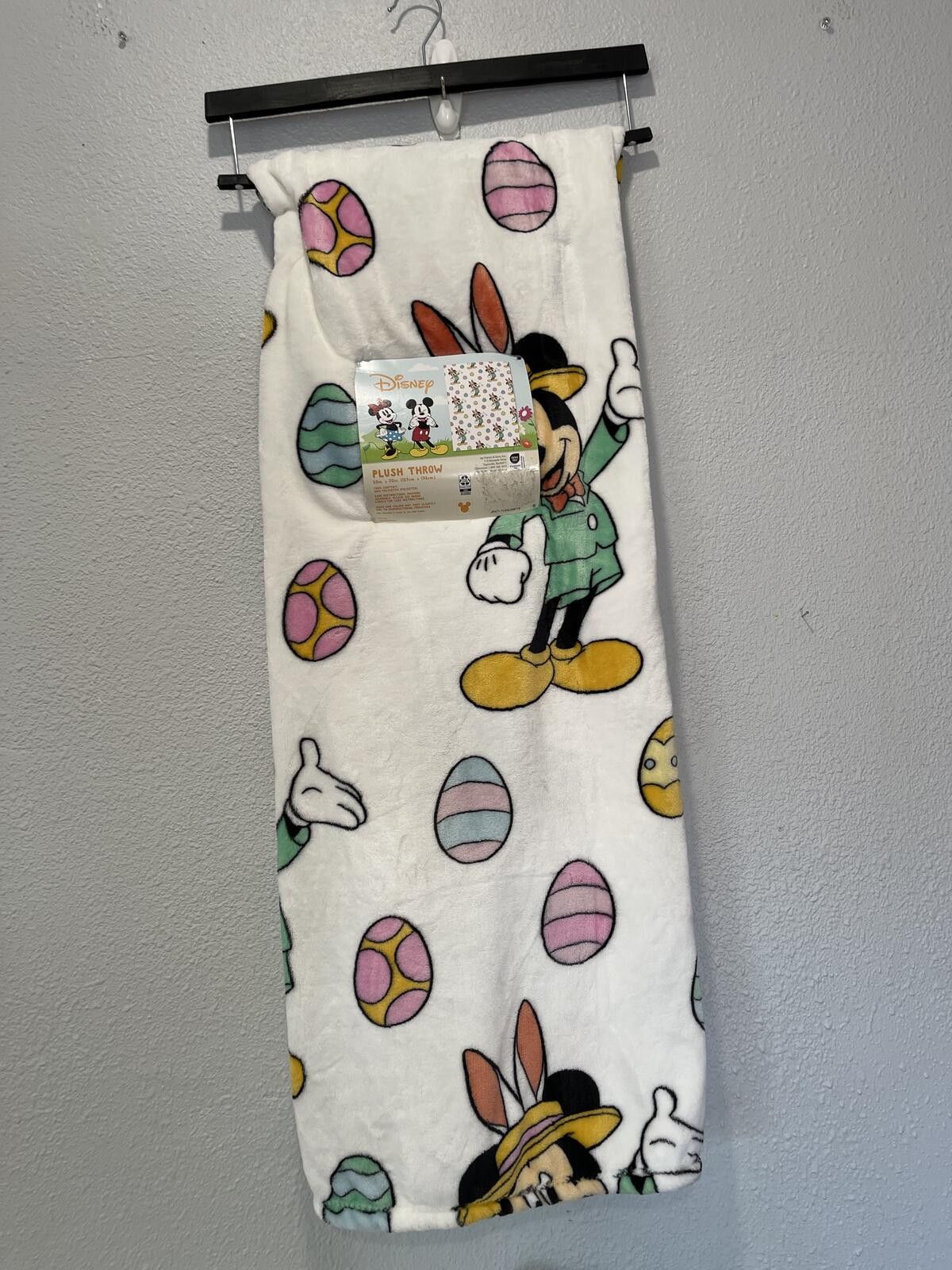 Disney Disney Plush Throw Blanket with Mickey Mouse and Easter Eggs Size ONE SIZE - 1 Thumbnail