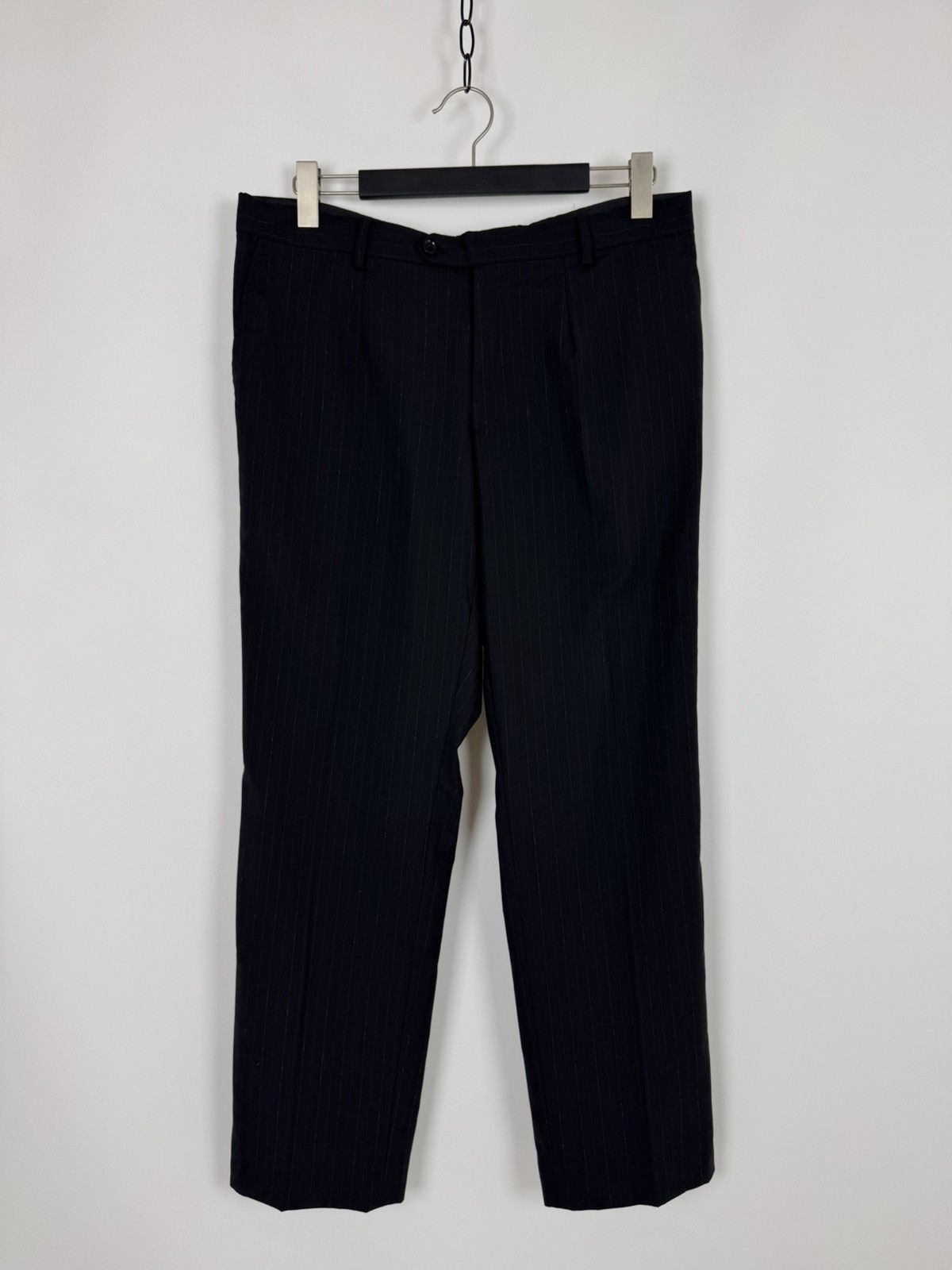 Dolce & Gabbana Dolce&Gabbana Striped Viscose Blend Classic Black Suit Size 54R - 18 Thumbnail