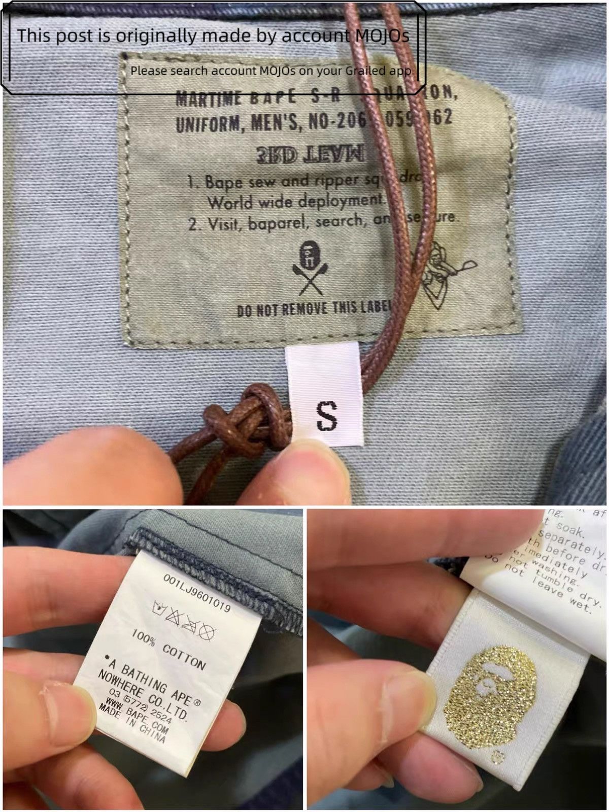 Sz S Bape Woodland Blue Camo Jacket mojos84