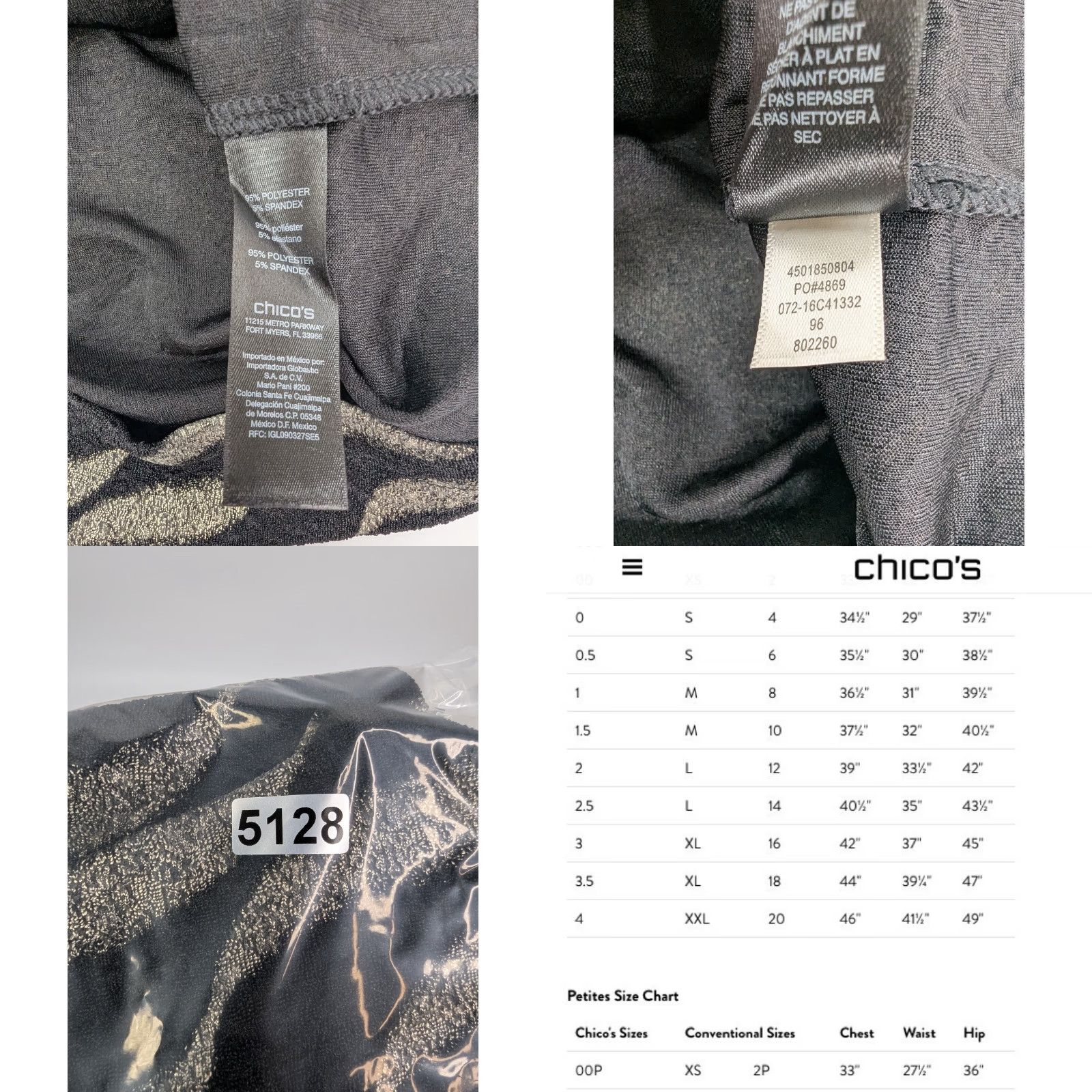 Vintage VINTAGE Chico's Jacket Women XS Black Silver Diagonal Zipper Asymmetrical Travel Business Casual Size XS / US 0-2 / IT 36-38 - 8 Thumbnail