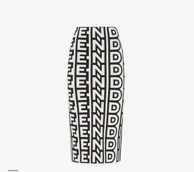 Fendi o1loc1c0824 Skirt in Black/White Size 27" / US 4 / IT 40 - 1 Thumbnail