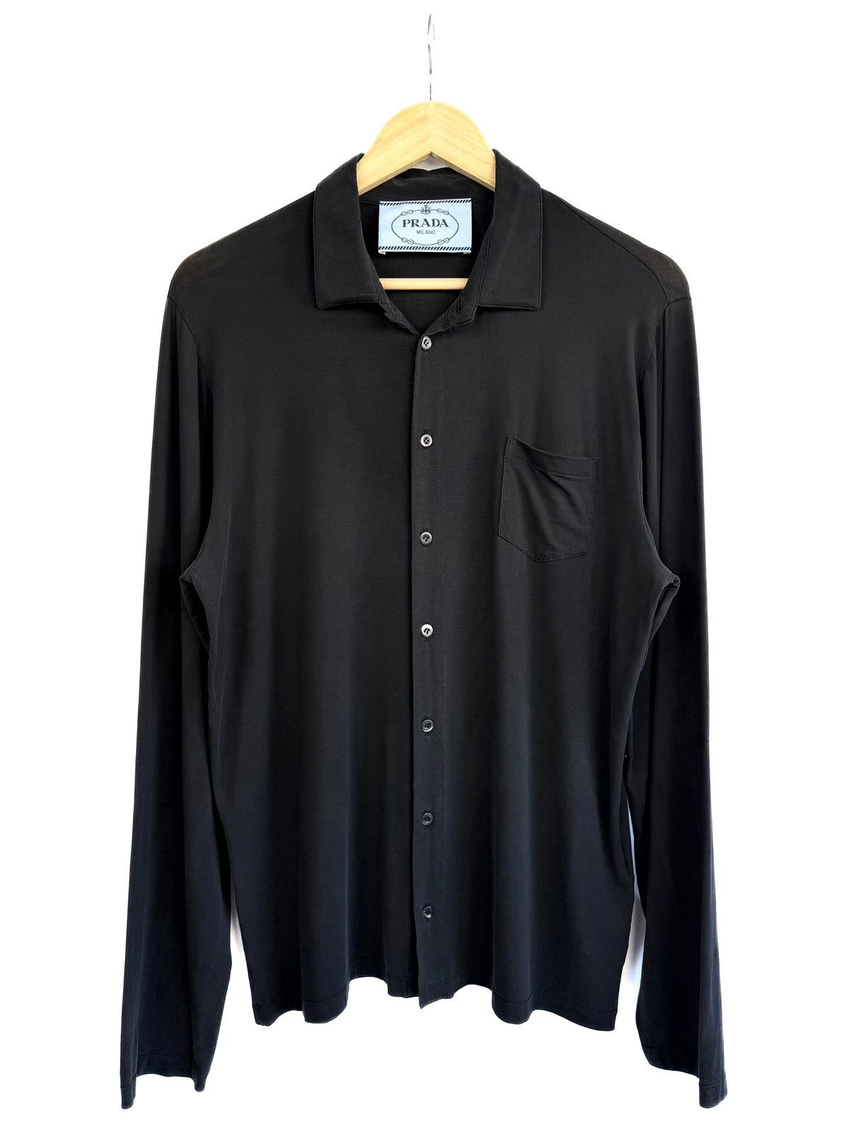 Prada RARE Prada Silk Button Up Shirt Big Blue Label Archive Size US XL / EU 56 / 4 - 1 Thumbnail