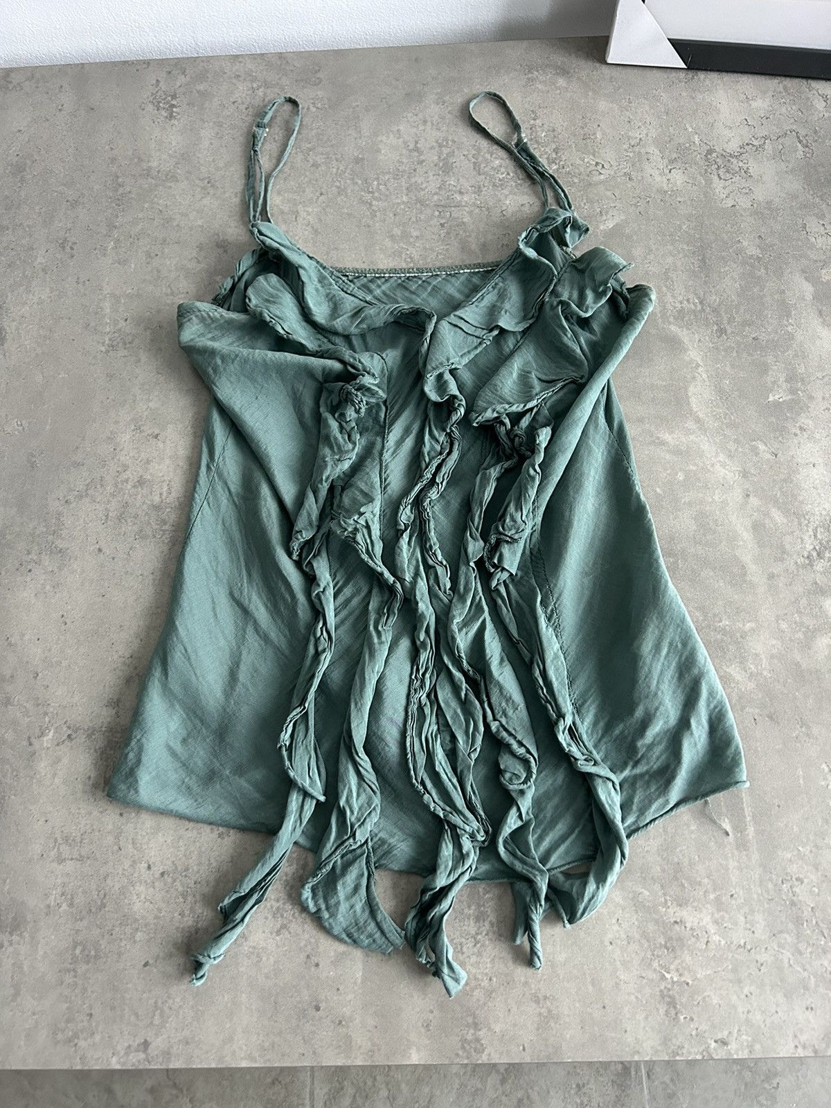 Vintage Amazing Vintage Silk Ruffle Italian Top T2K Size XS / US 0-2 / IT 36-38 - 7 Thumbnail