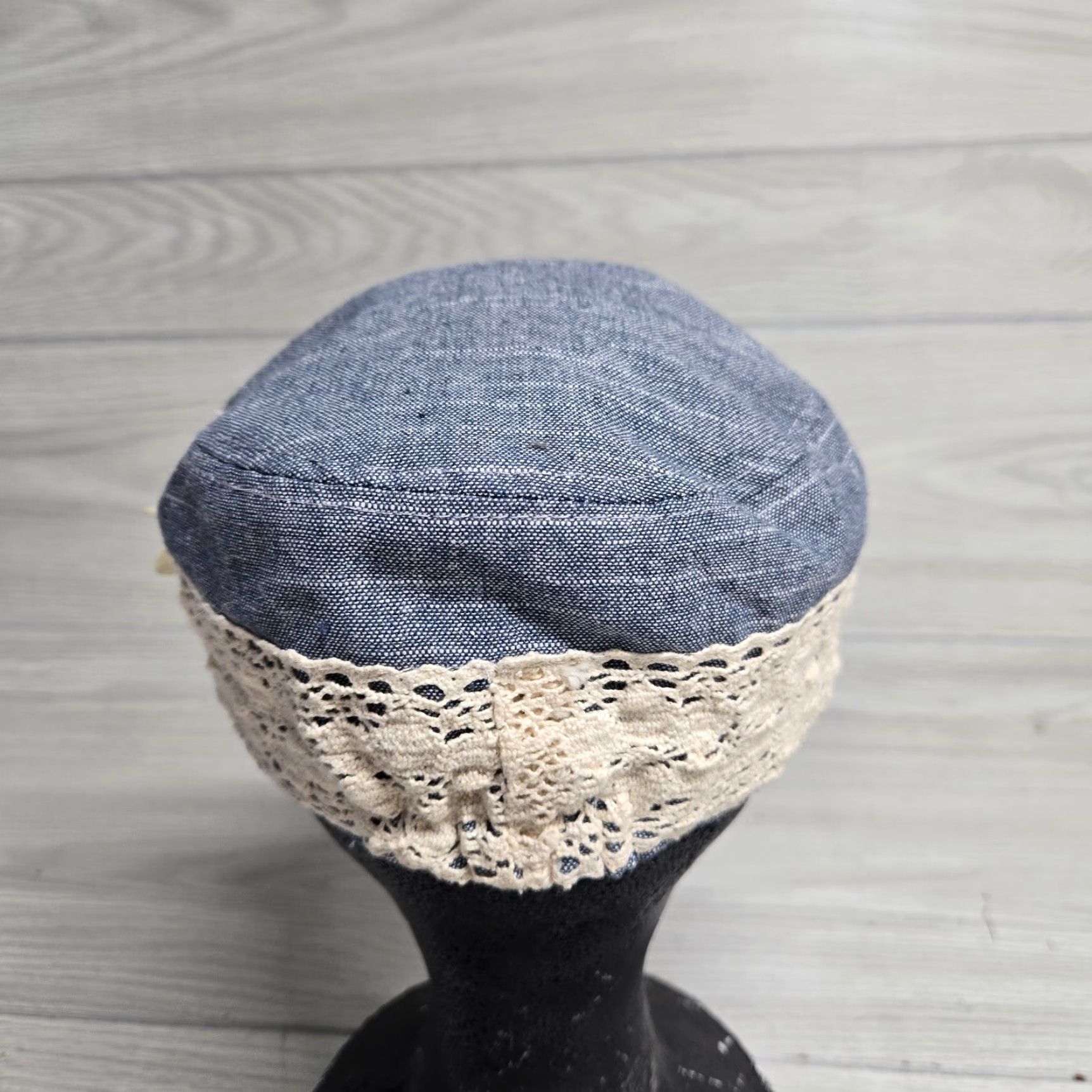 Vintage Elastafit D&Y Blue Hat Cap Floral Adult Women's Baseball Cap Unisex Floral Pattern Blue Hat Cap Ladies Women Size ONE SIZE - 3 Thumbnail