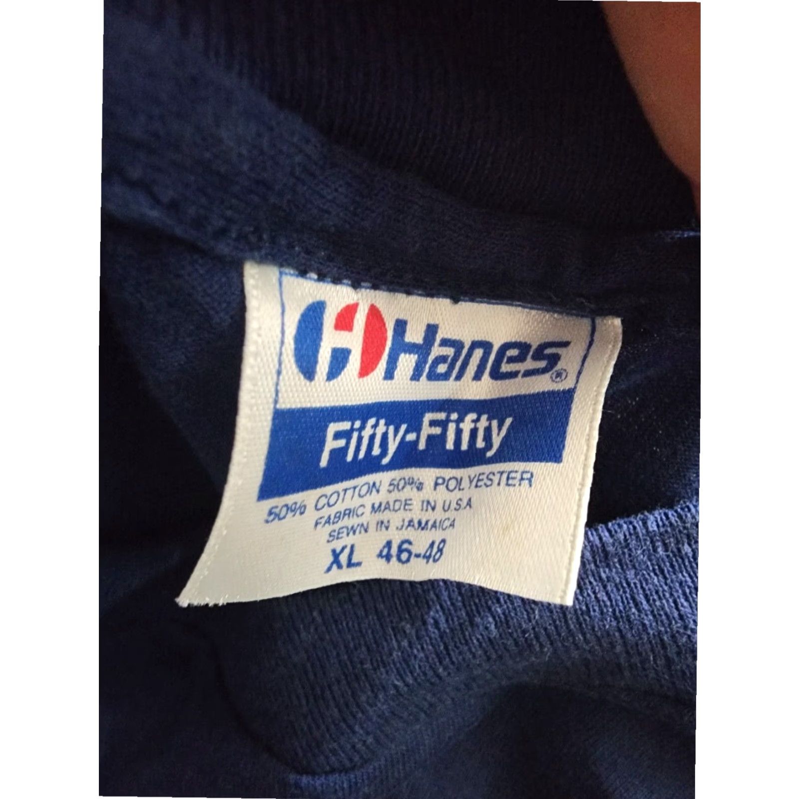 Hanes VINTAGE Hanes Mens XL Long Sleeve Blue T Shirt Size US XL / EU 56 / 4 - 6 Thumbnail