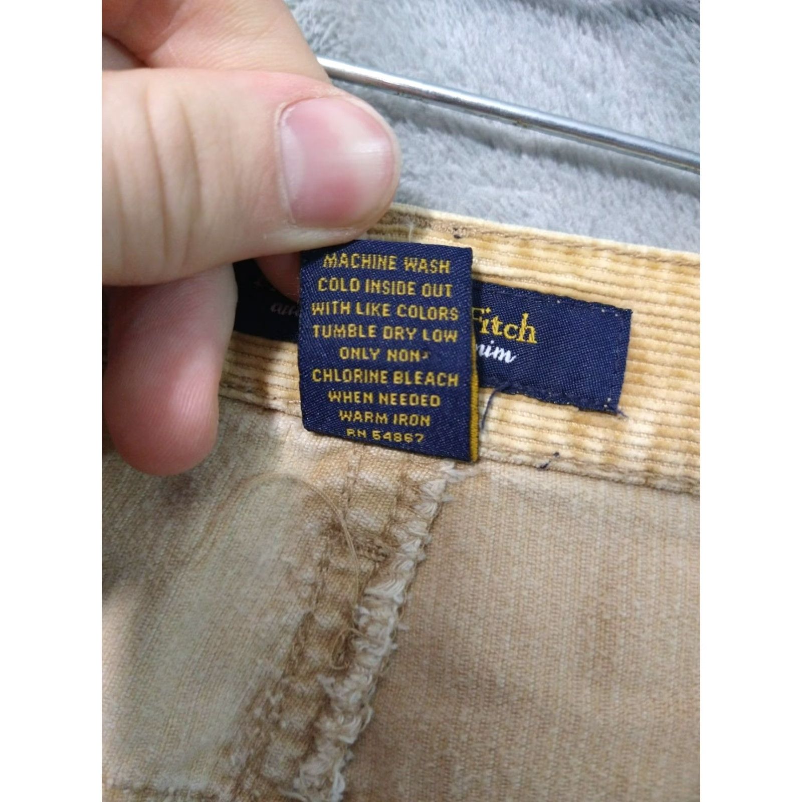 Abercrombie & Fitch Abercrombie & Fitch Skirt Womens 6 Beige Corduroy Midi High Waist Y2K 90s Vintage Pockets Size 28" / US 6 / IT 42 - 6 Thumbnail