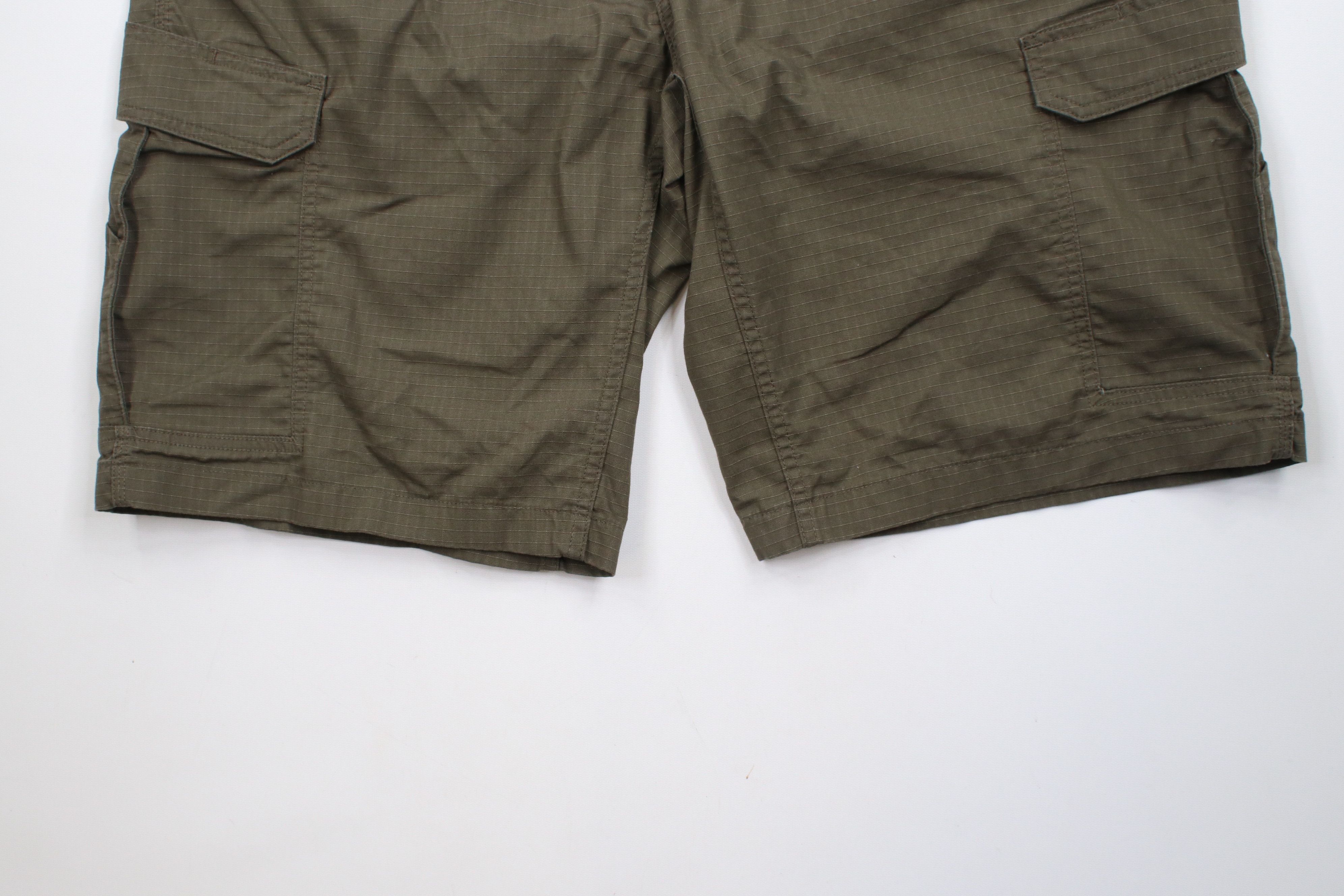 Carhartt × Vintage Vintage Y2K Carhartt Relaxed Fit Ripstop Cargo Shorts Green Size US 42 / EU 58 - 4 Thumbnail