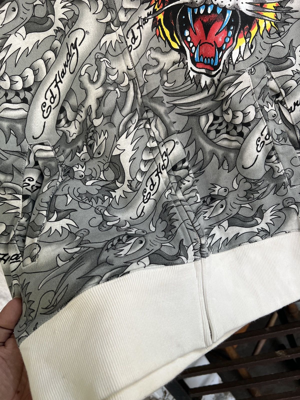Christian Audigier Ed Hardy by Christian Audiger all-over tattoo zip up hoodie Size US M / EU 48-50 / 2 - 10 Thumbnail