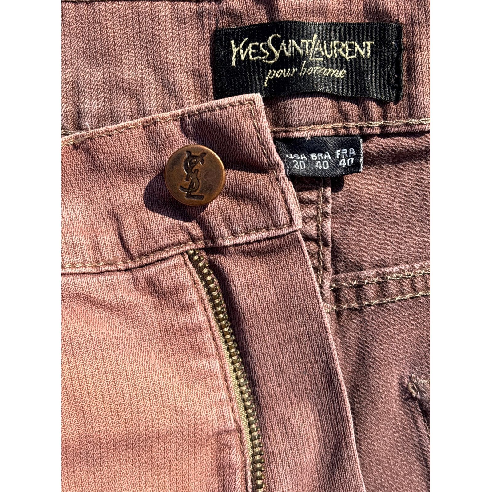 Yves Saint Laurent Vtg YSL Yves Saint Laurent Salmon pink faded pants 30x30 Size US 30 / EU 46 - 2 Thumbnail