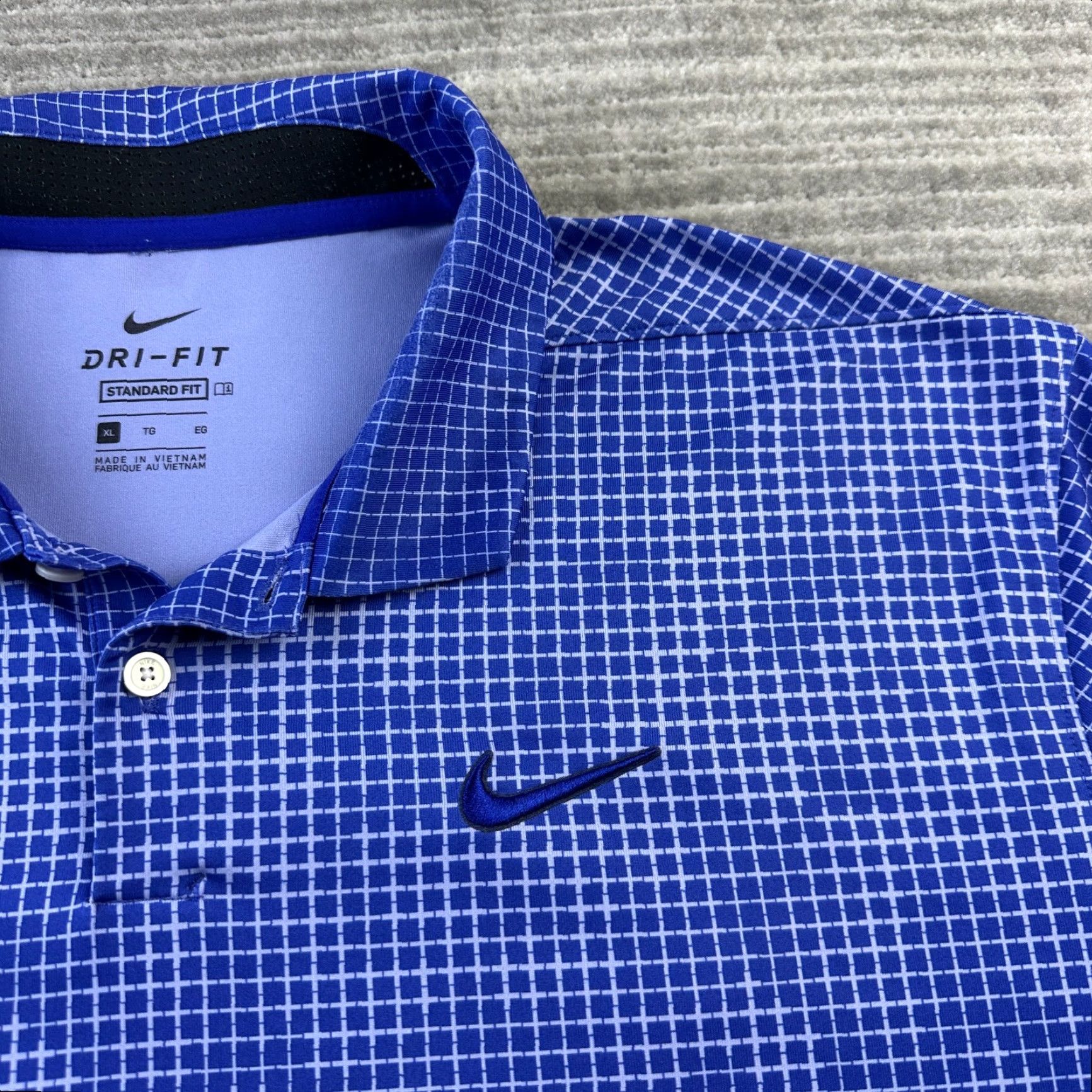 Nike Nike Polo Shirt Mens XL Blue Dri-Fit Golf All Over Print Vapor Size US XL / EU 56 / 4 - 4 Thumbnail