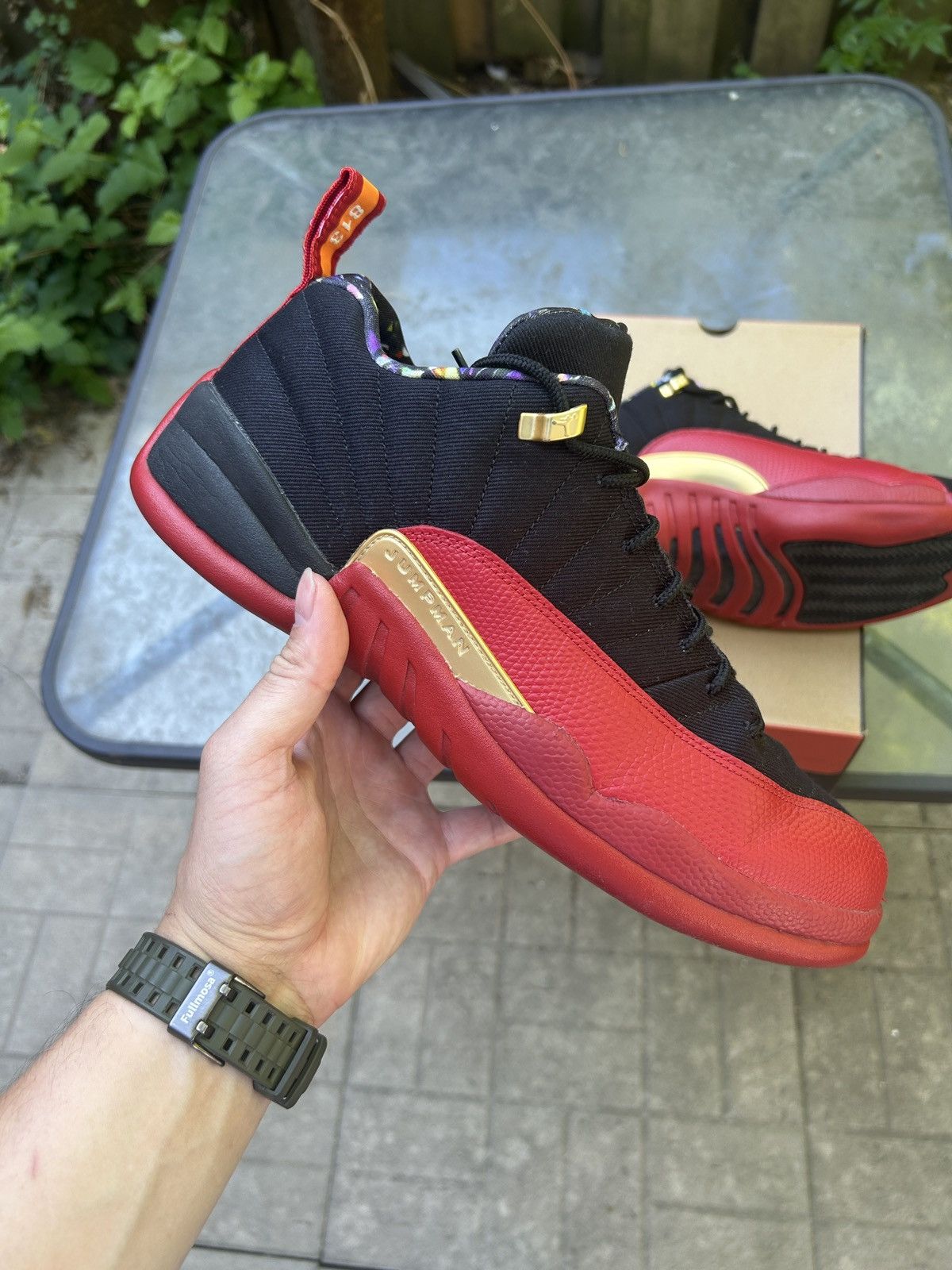 Jordan Brand Air Jordan 12 Retro Low Super Bowl Bred Size US 13 / EU 46 - 9 Thumbnail