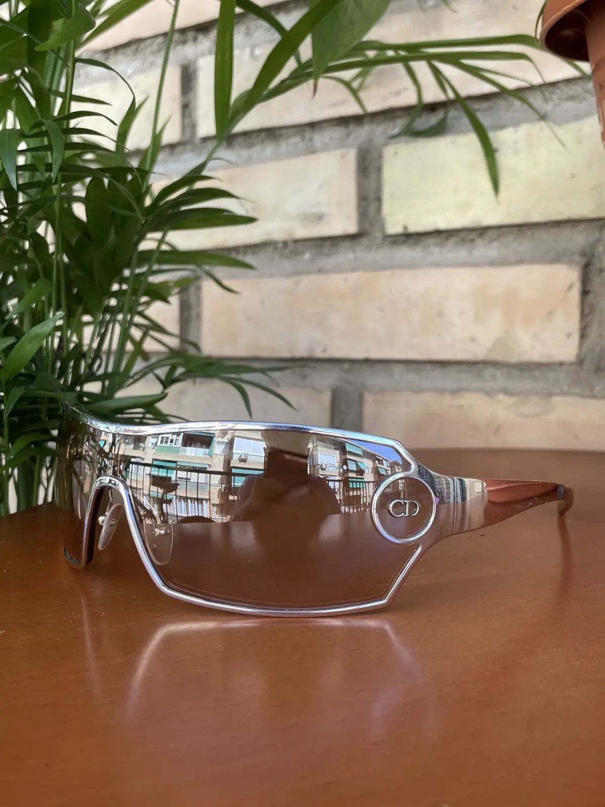 Dior DIOR Sunglasses Rectangle Wrap Straps Logo RI943 Size ONE SIZE - 3 Thumbnail