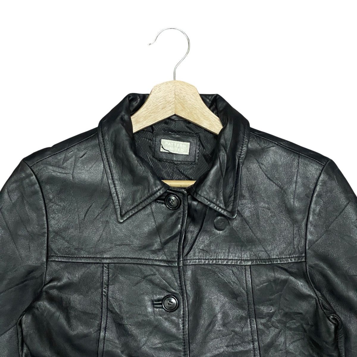Vintage Vintage 90s Pattern United Sheepskin Leather Motor Jacket Size US XS / EU 42 / 0 - 2 Thumbnail