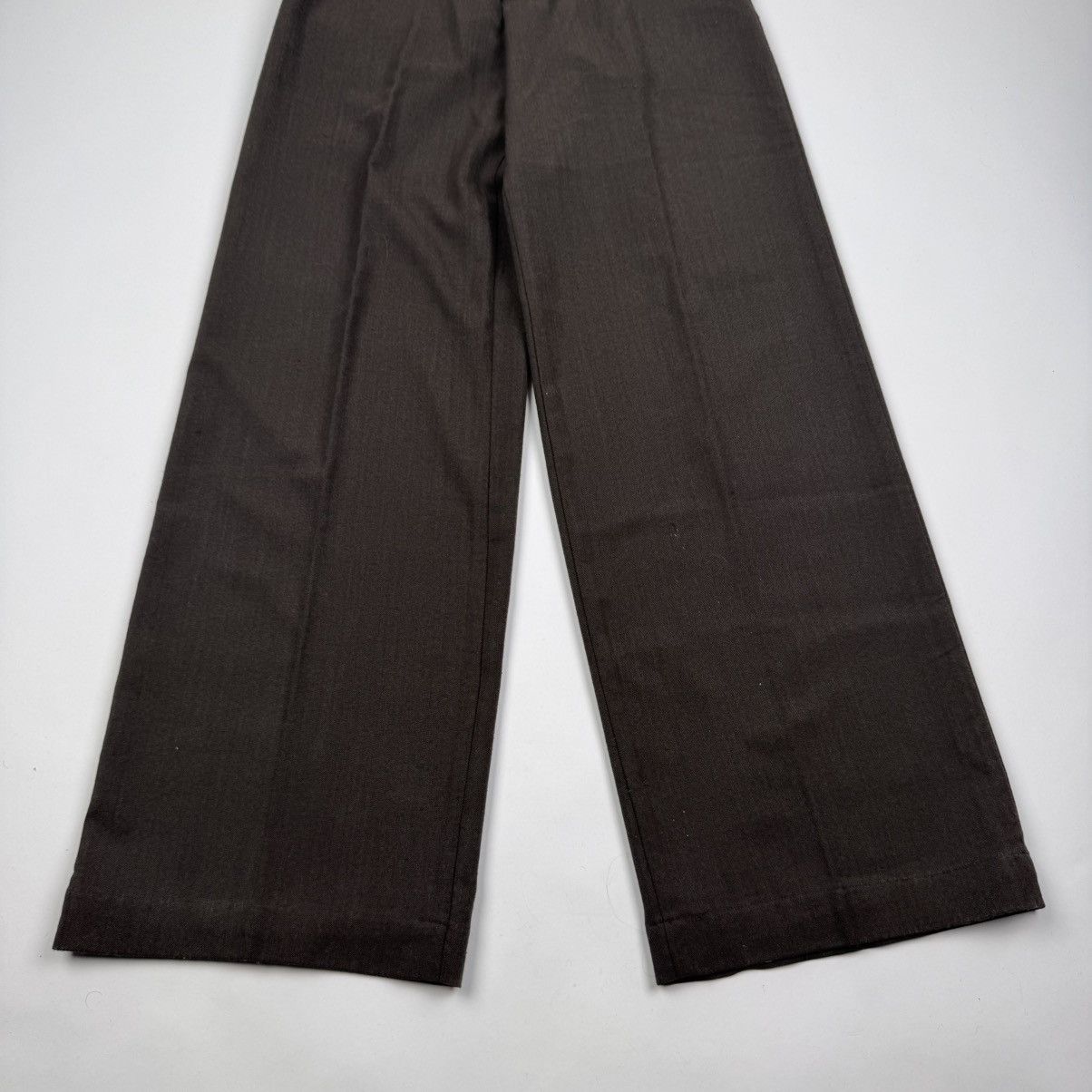 Dries Van Noten Dries Van Noten 2000’s Brown Wide Leg Work Pants Size US 30 / EU 46 - 3 Thumbnail