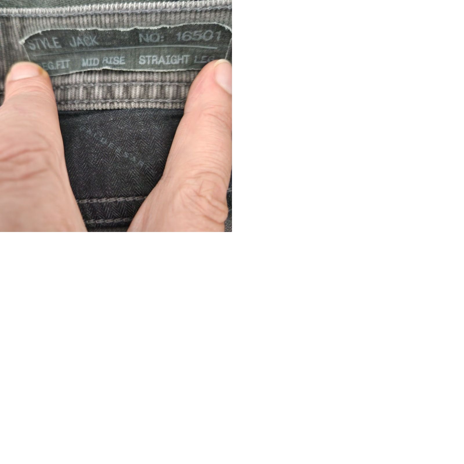 Vintage BALDESSARINI Jack Corduroy Pants Mens 38x34 Gray Regular Fit Flat Front Casual Jeans Size US 38 / EU 54 - 9 Thumbnail