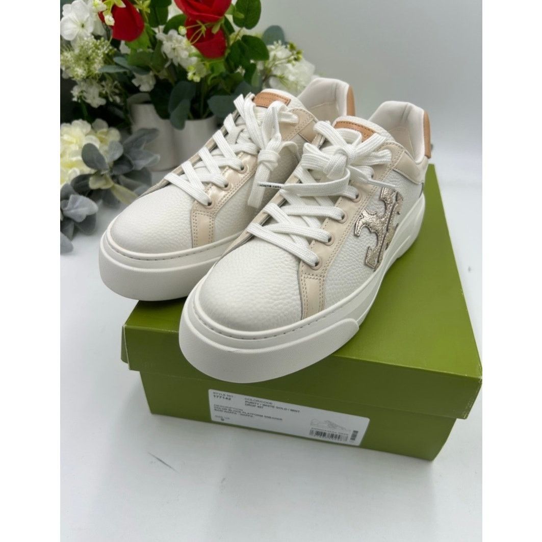 Tory Burch Tory Burch color block leather platform sneakers size 9 Size US 9 / IT 39 - 1 Thumbnail