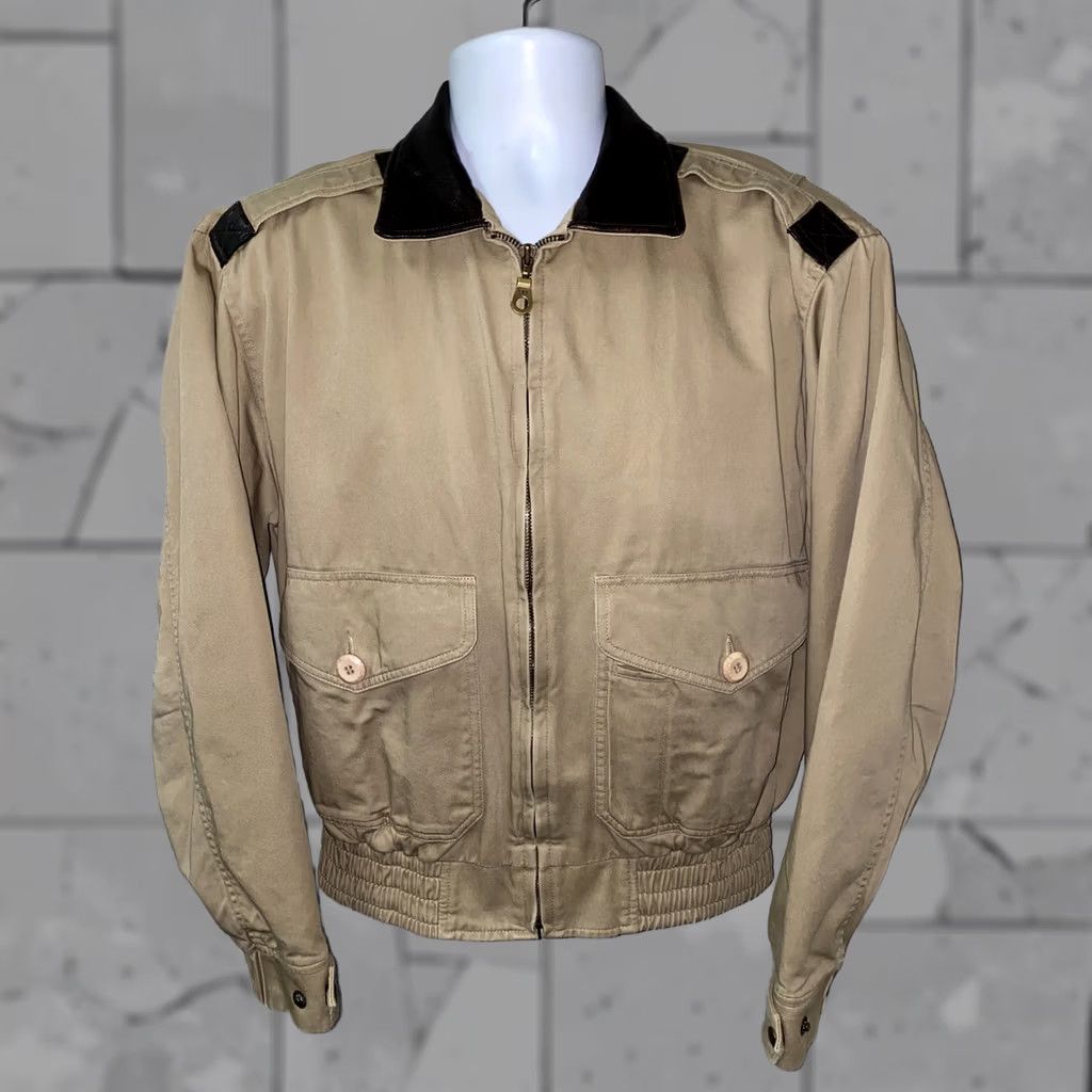 Vintage US Wings Jacket Full Zip Mens S Beige USA Made Cotton Solid Wing Collar Vintage: No Size US S / EU 44-46 / 1 - 1 Thumbnail